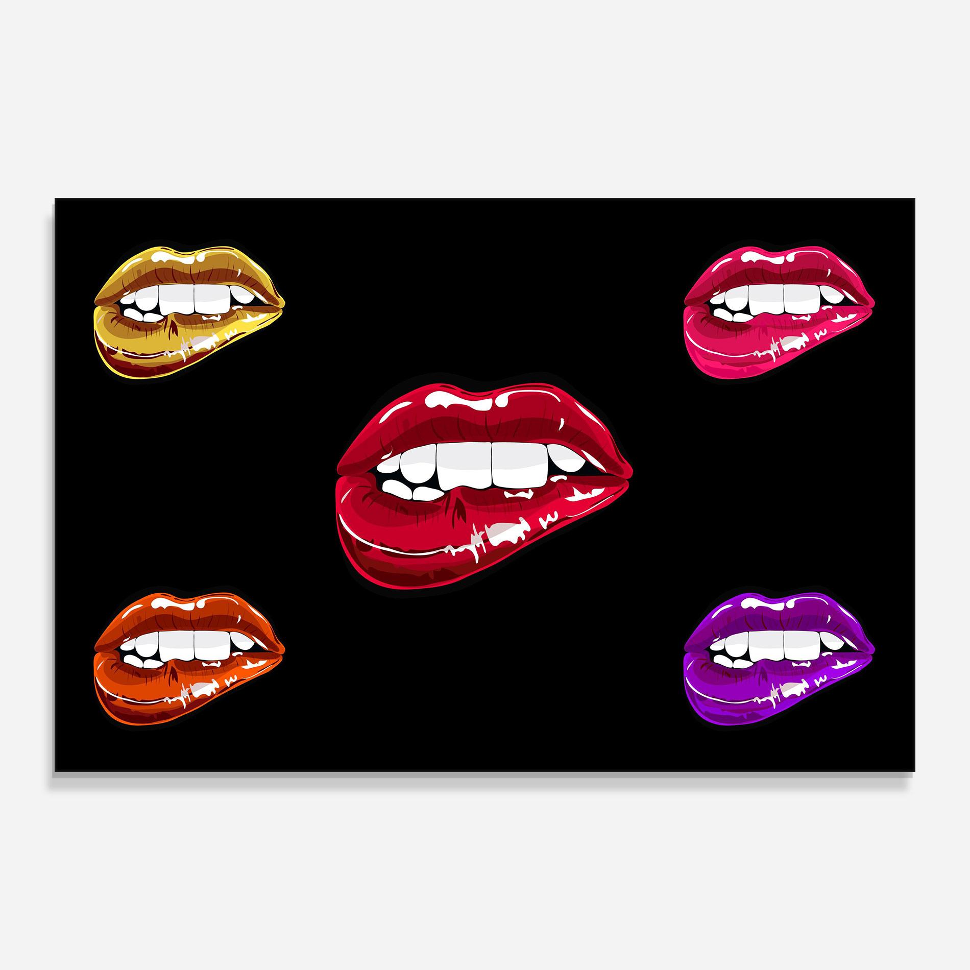 Glasbild Mix Color Lips mockup 0