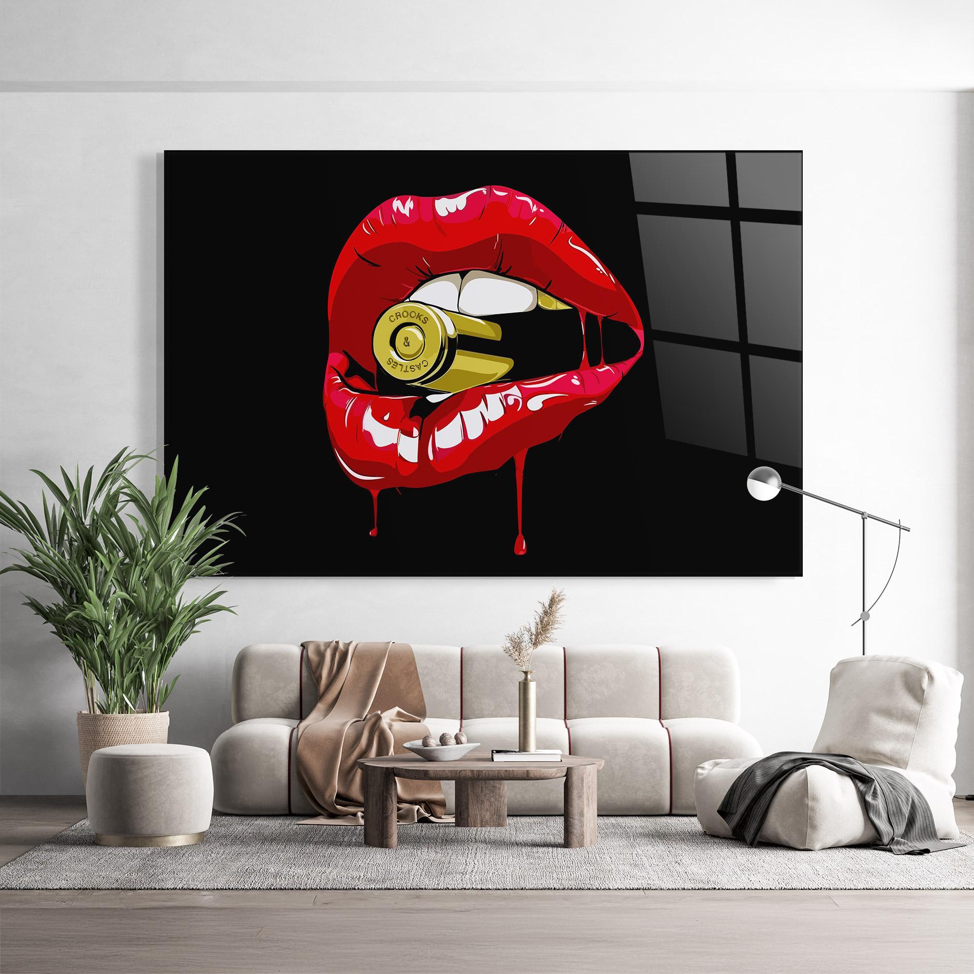 Glasbild Bullet Lips mockup 9