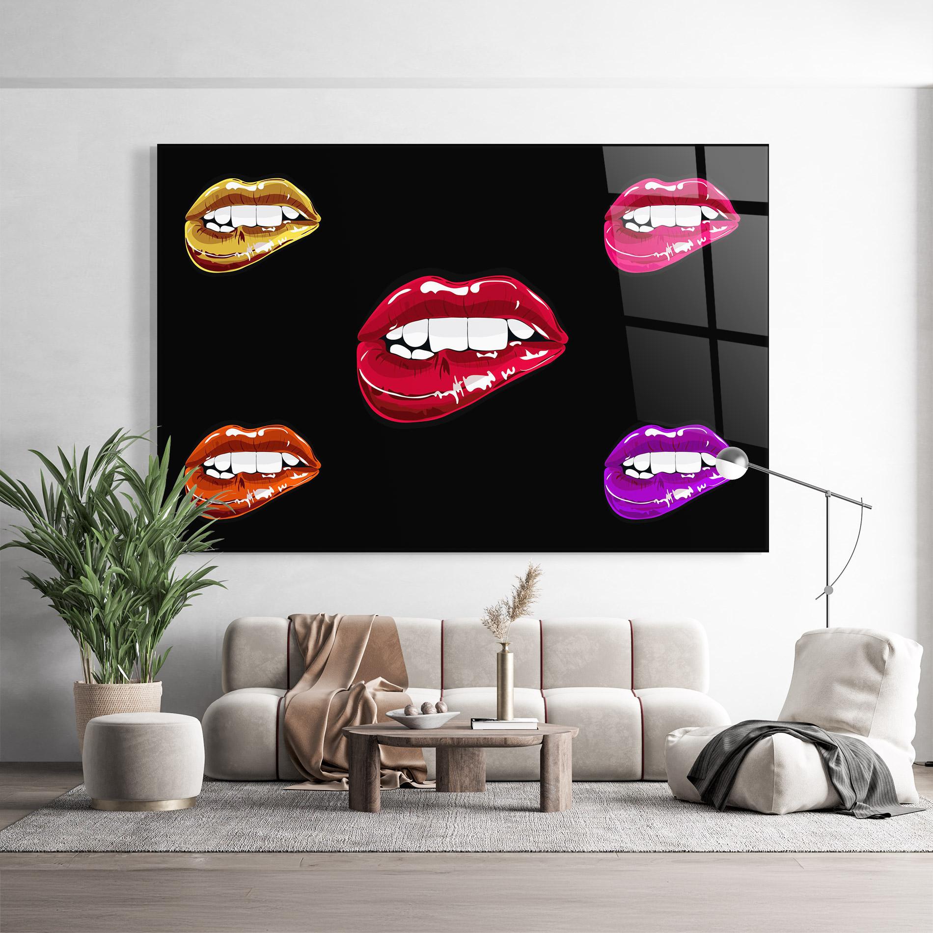 Glasbild Mix Color Lips mockup 9