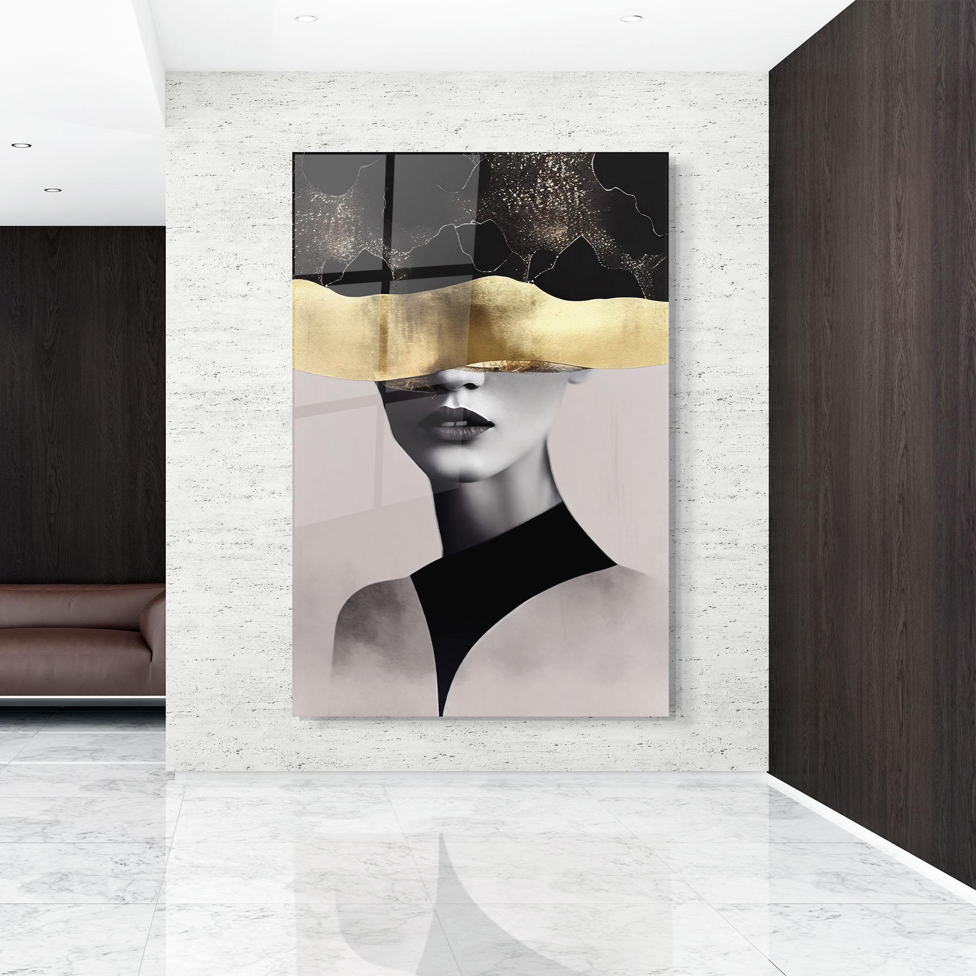 Glasbild Grey Lips mockup 9