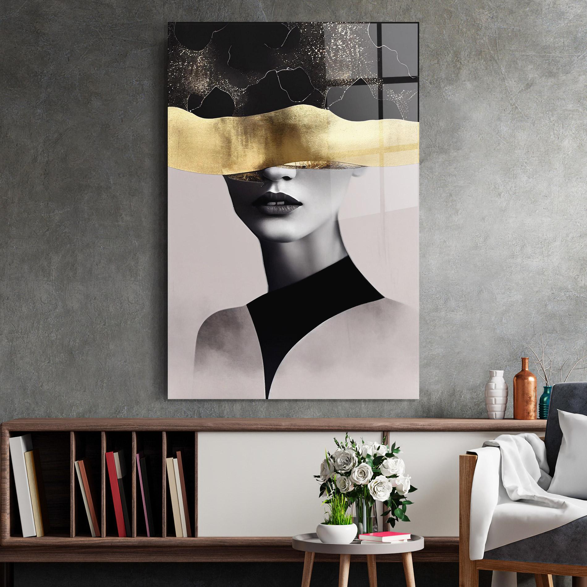 Glasbild Grey Lips mockup 2