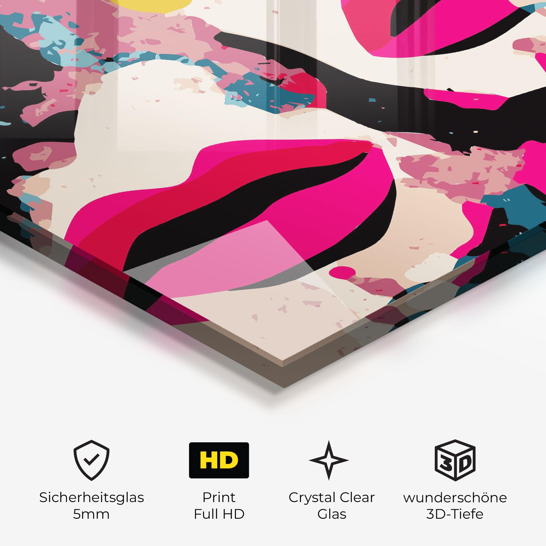 Glasbild Pink Lips mockup 3