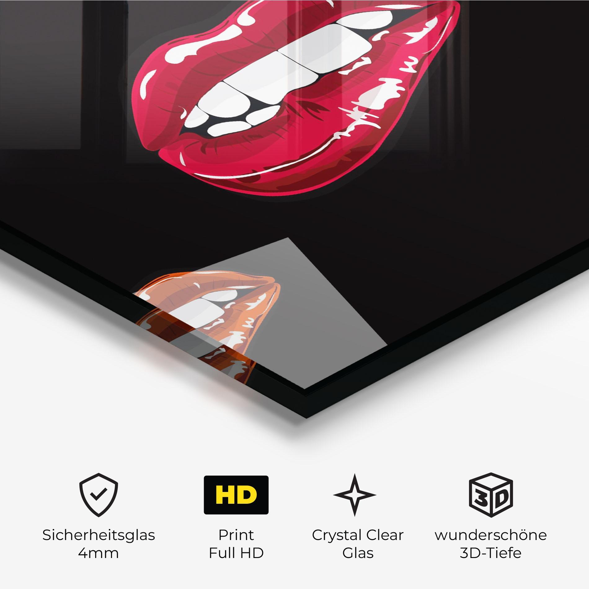 Glasbild Mix Color Lips mockup 3