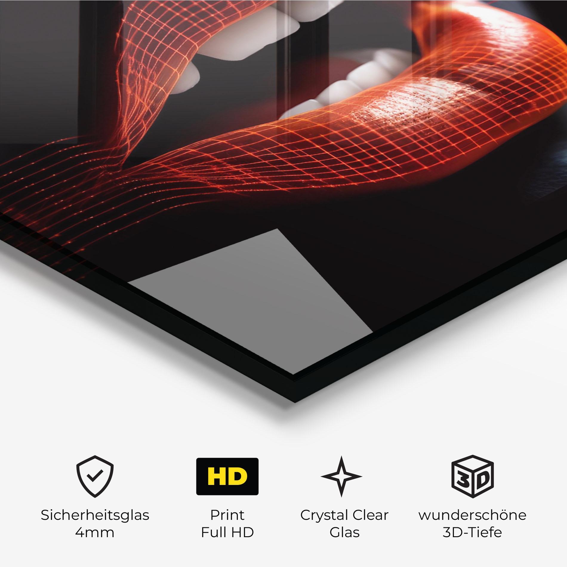 Glasbild Orange mockup 3