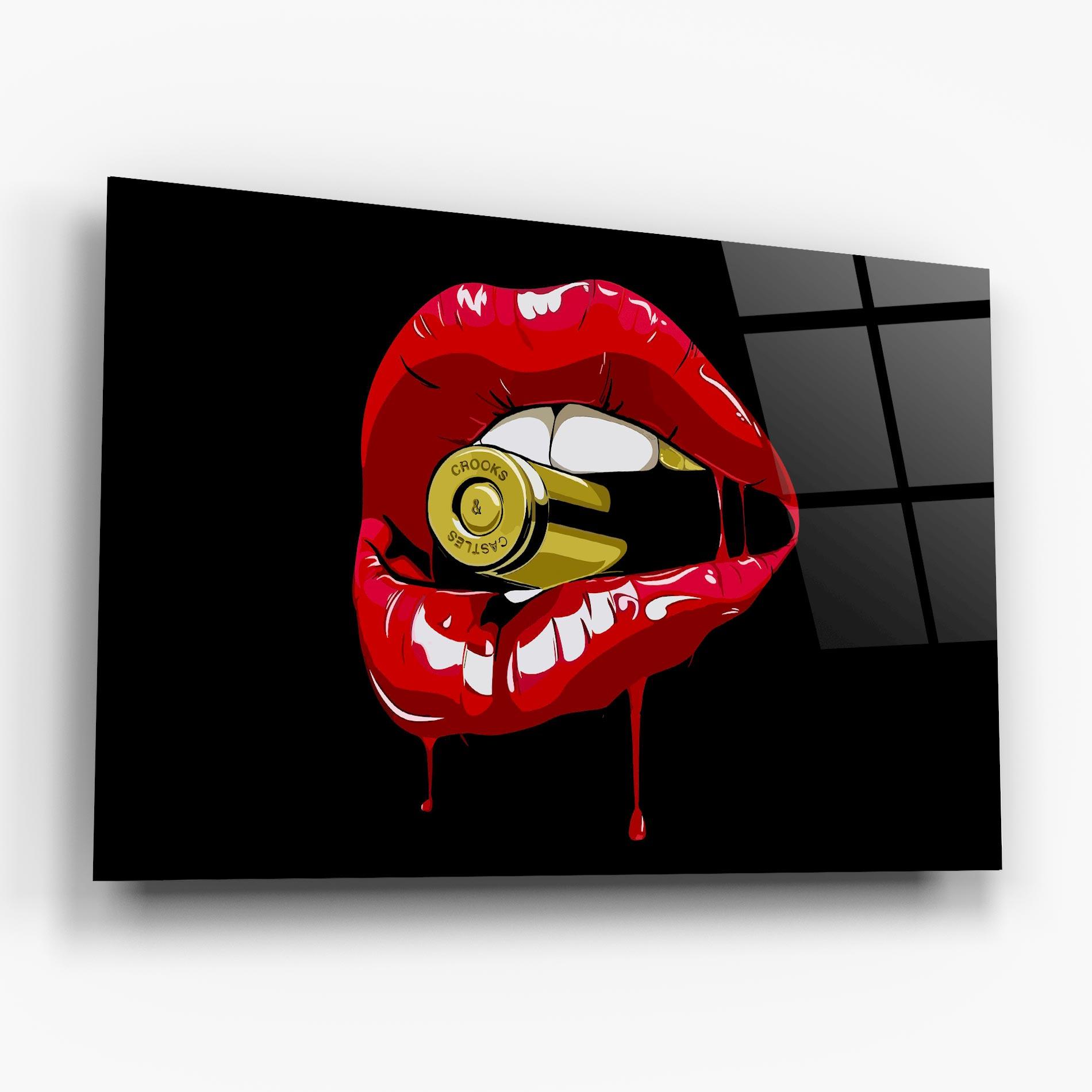 Glasbild Bullet Lips mockup 6