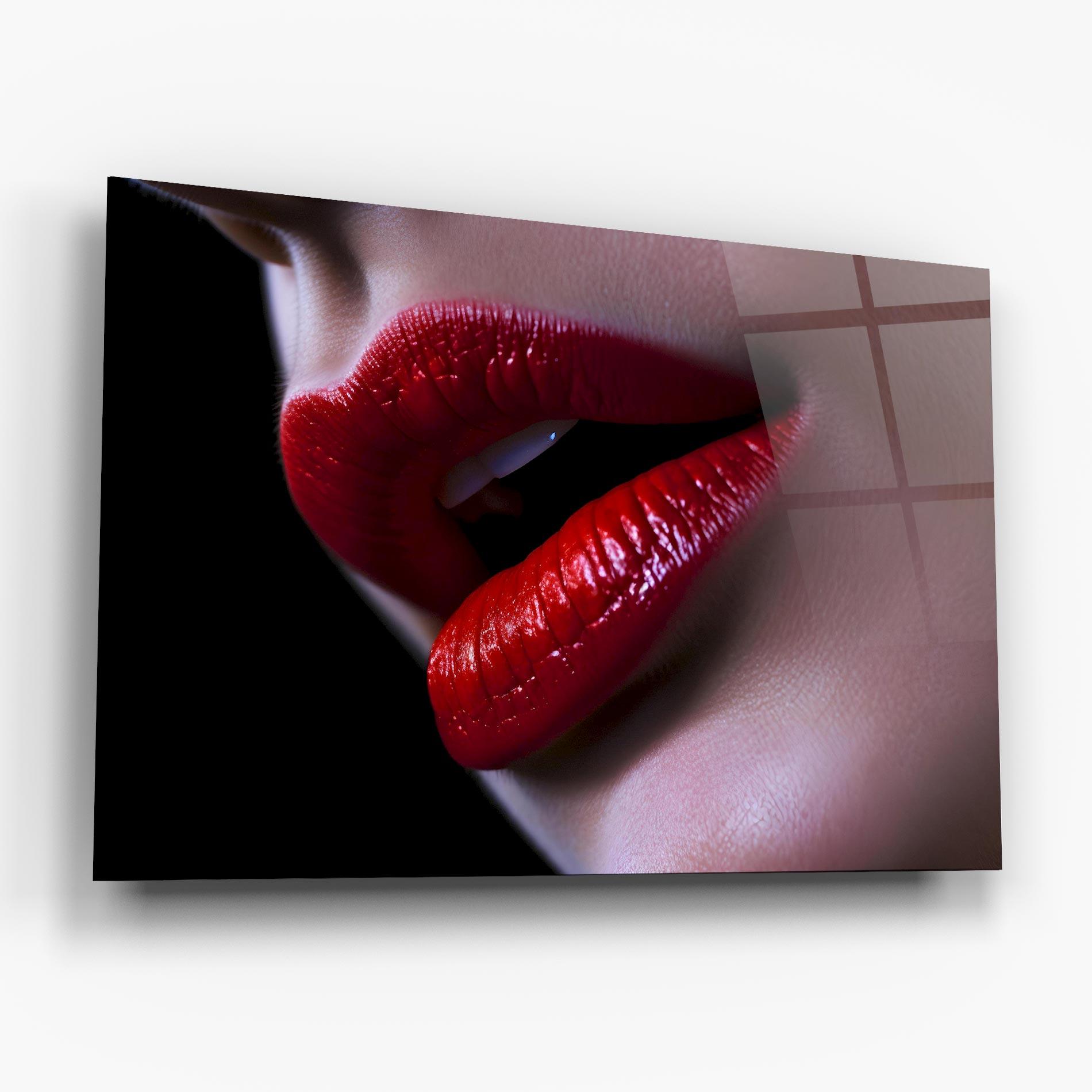 Glasbild Close Up Woman mockup 6