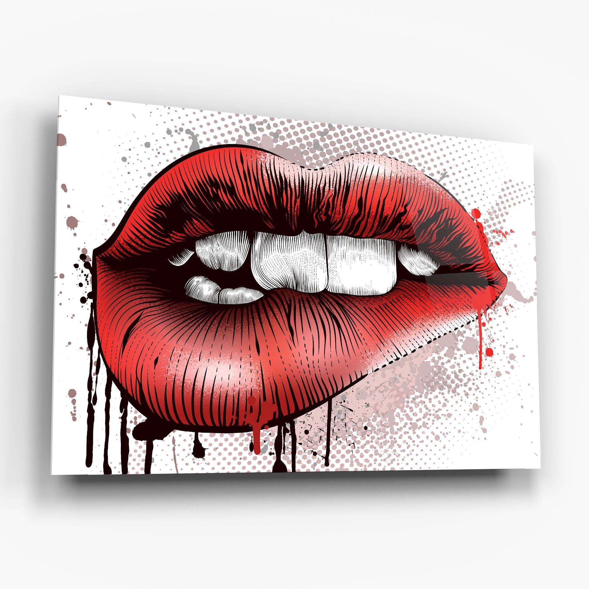 Glasbild Lips Pop Artistic mockup 6