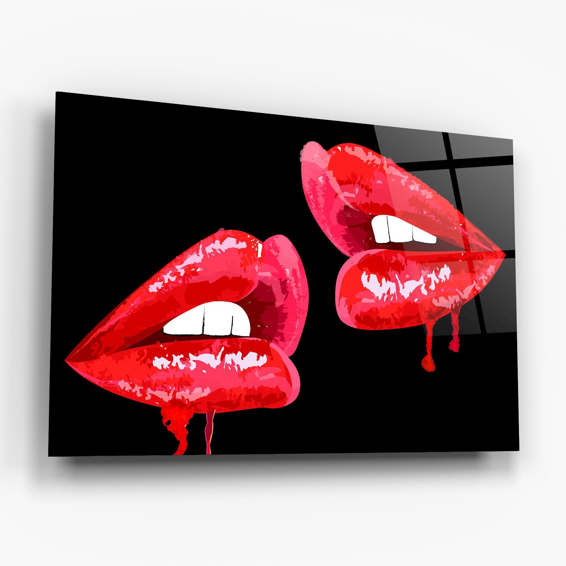 Glasbild Lips Talking mockup 6