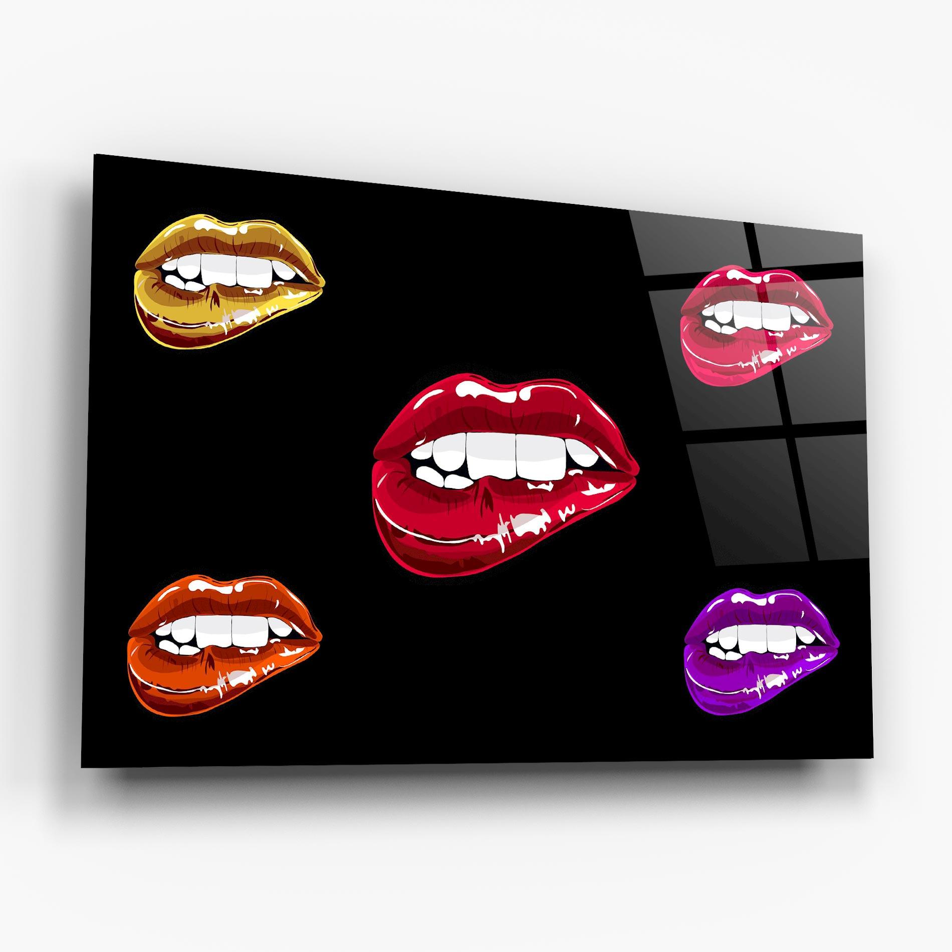 Glasbild Mix Color Lips mockup 6