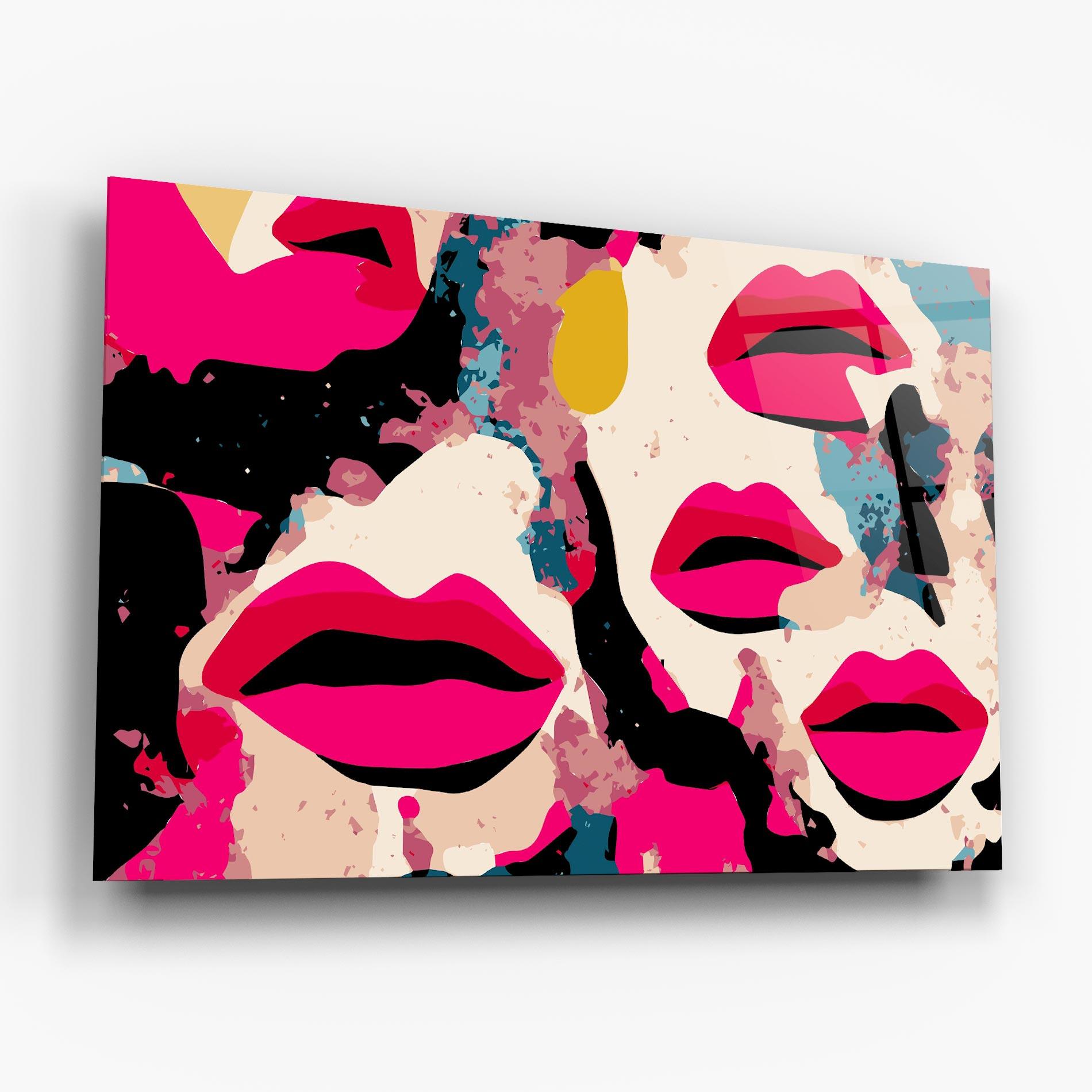 Glasbild Pink Lips mockup 6