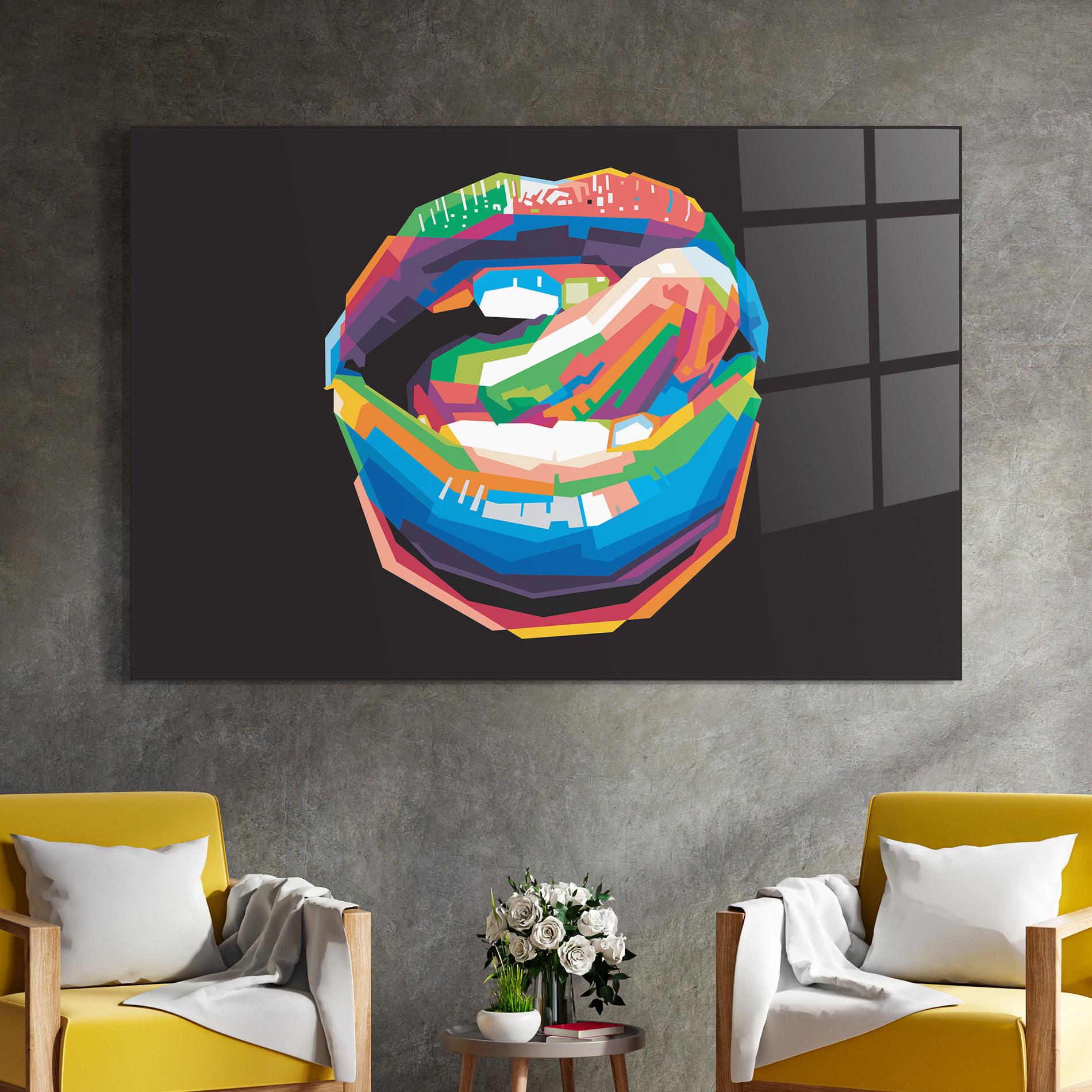 Glasbild Lips Toungue mockup 4