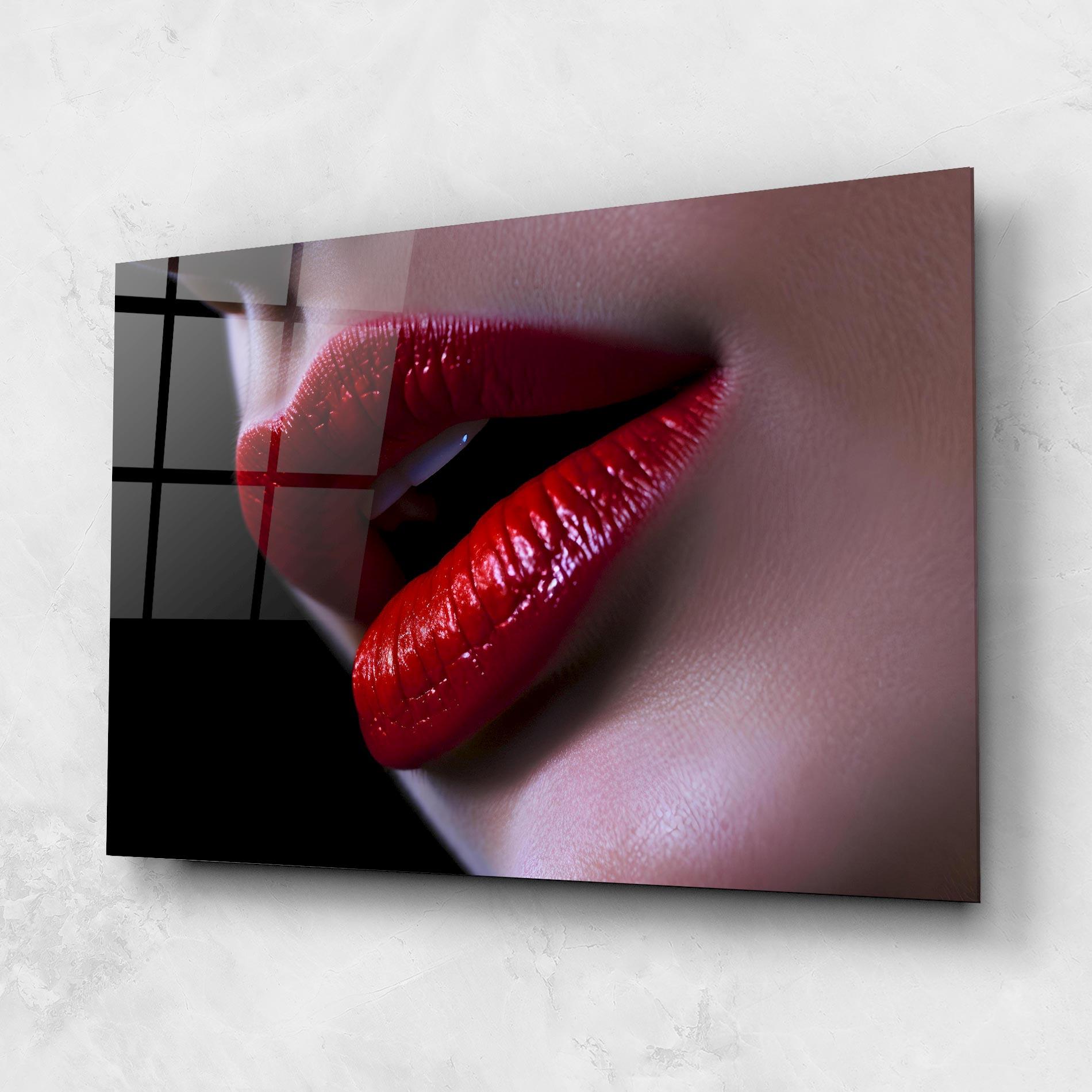 Glasbild Close Up Woman mockup 1