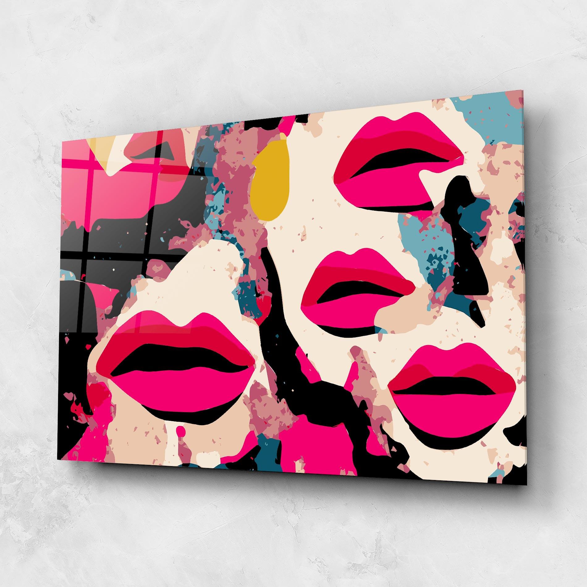 Glasbild Pink Lips mockup 1