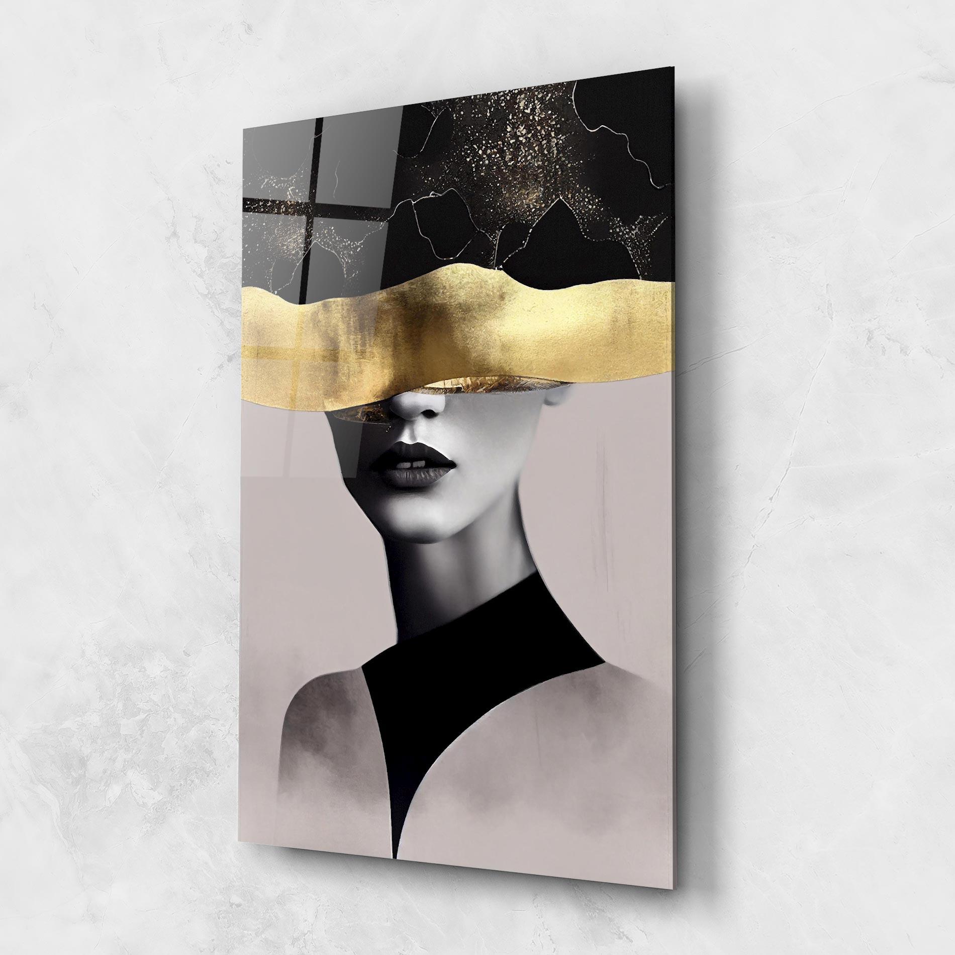 Glasbild Grey Lips mockup 1