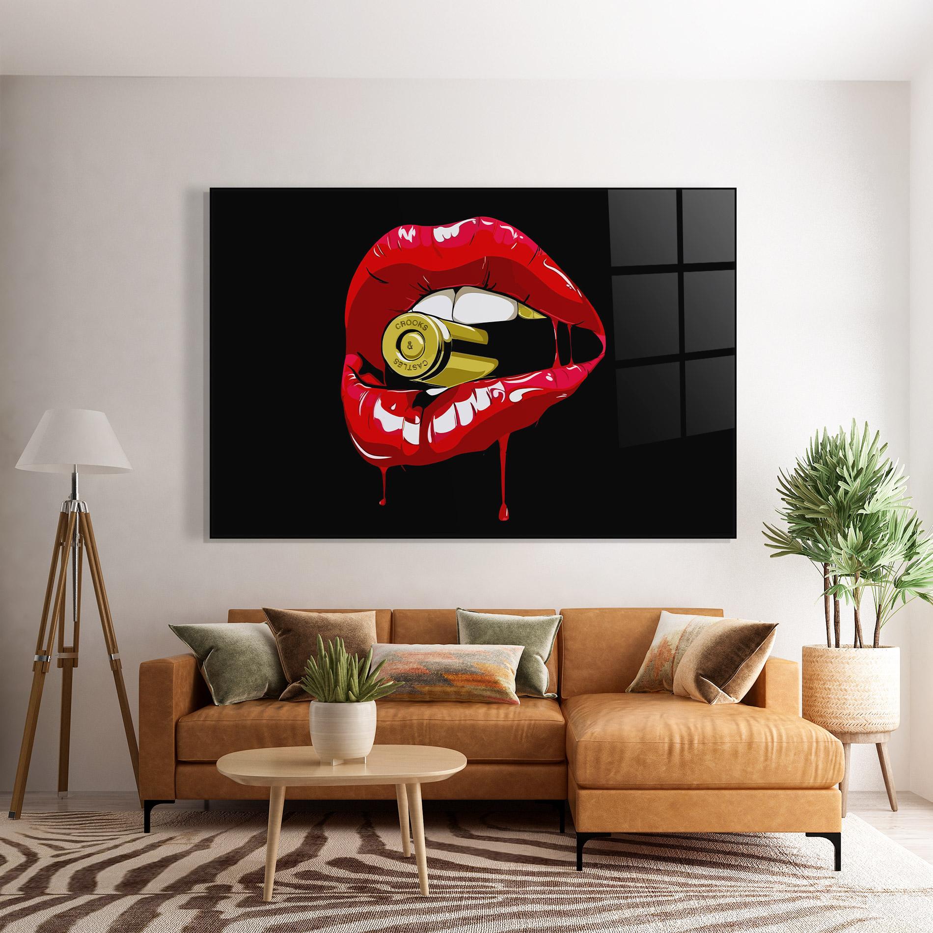Glasbild Bullet Lips mockup 7