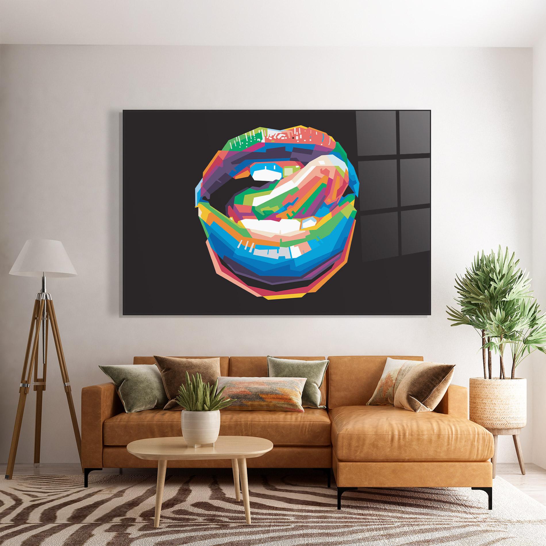 Glasbild Lips Toungue mockup 7