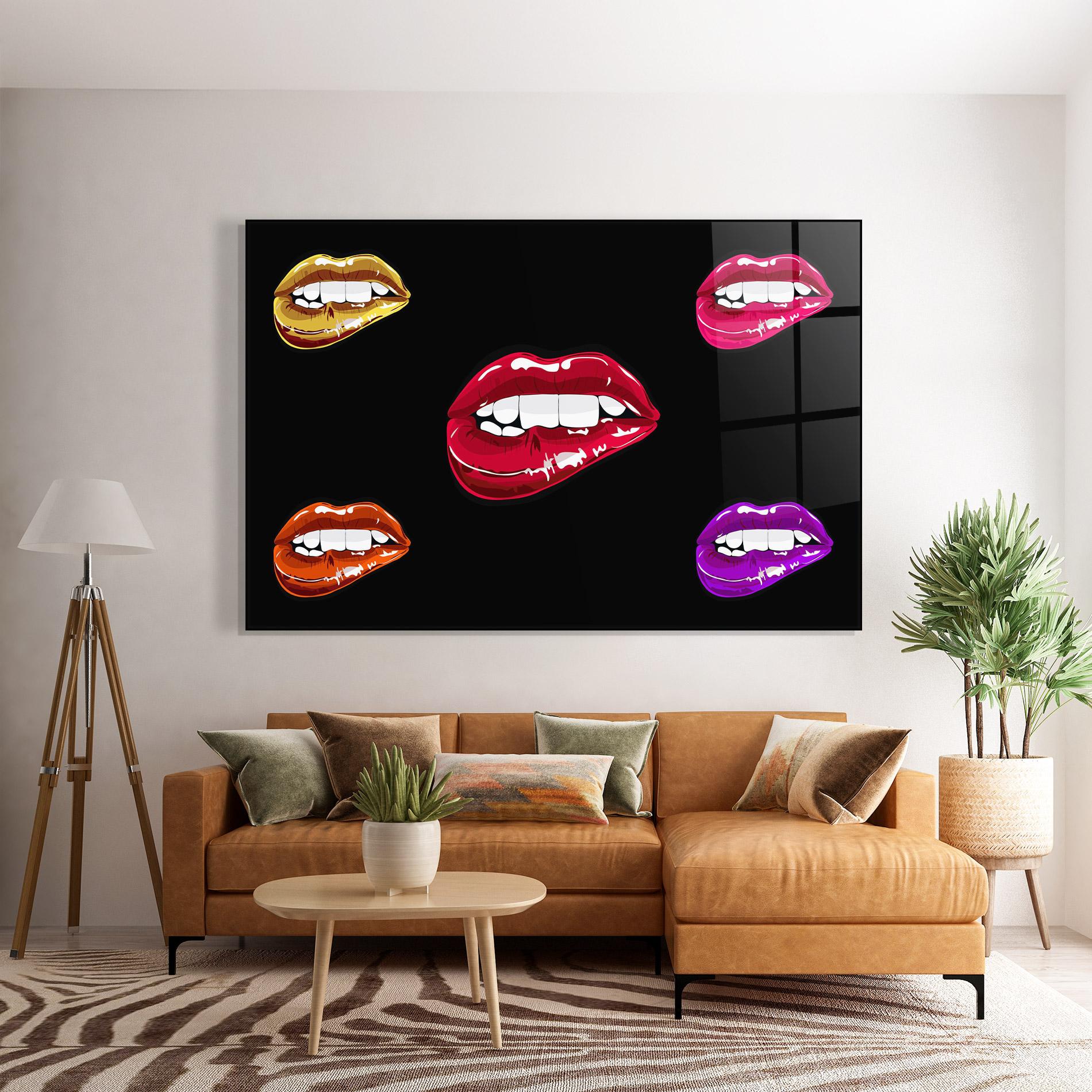 Glasbild Mix Color Lips mockup 7