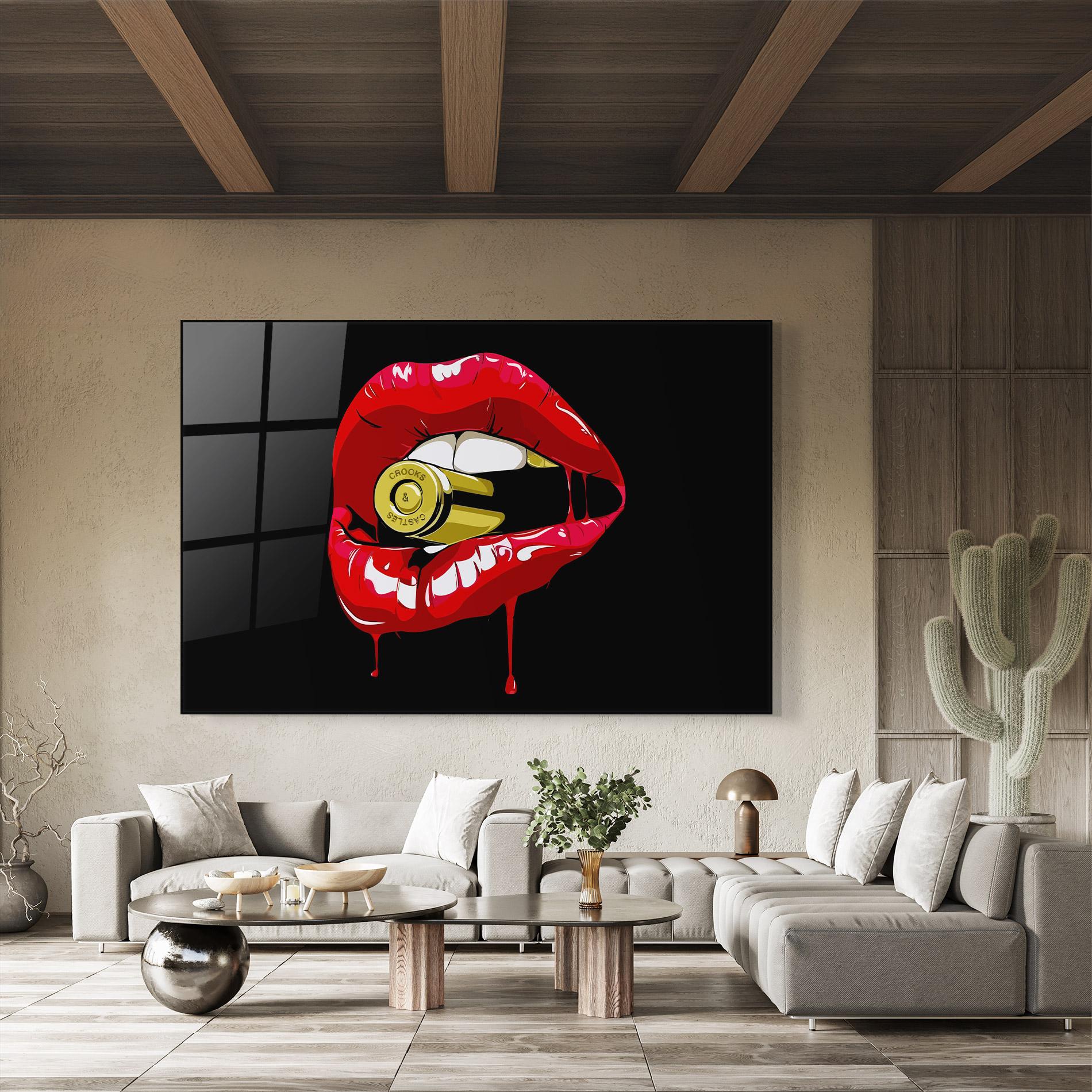 Glasbild Bullet Lips mockup 8