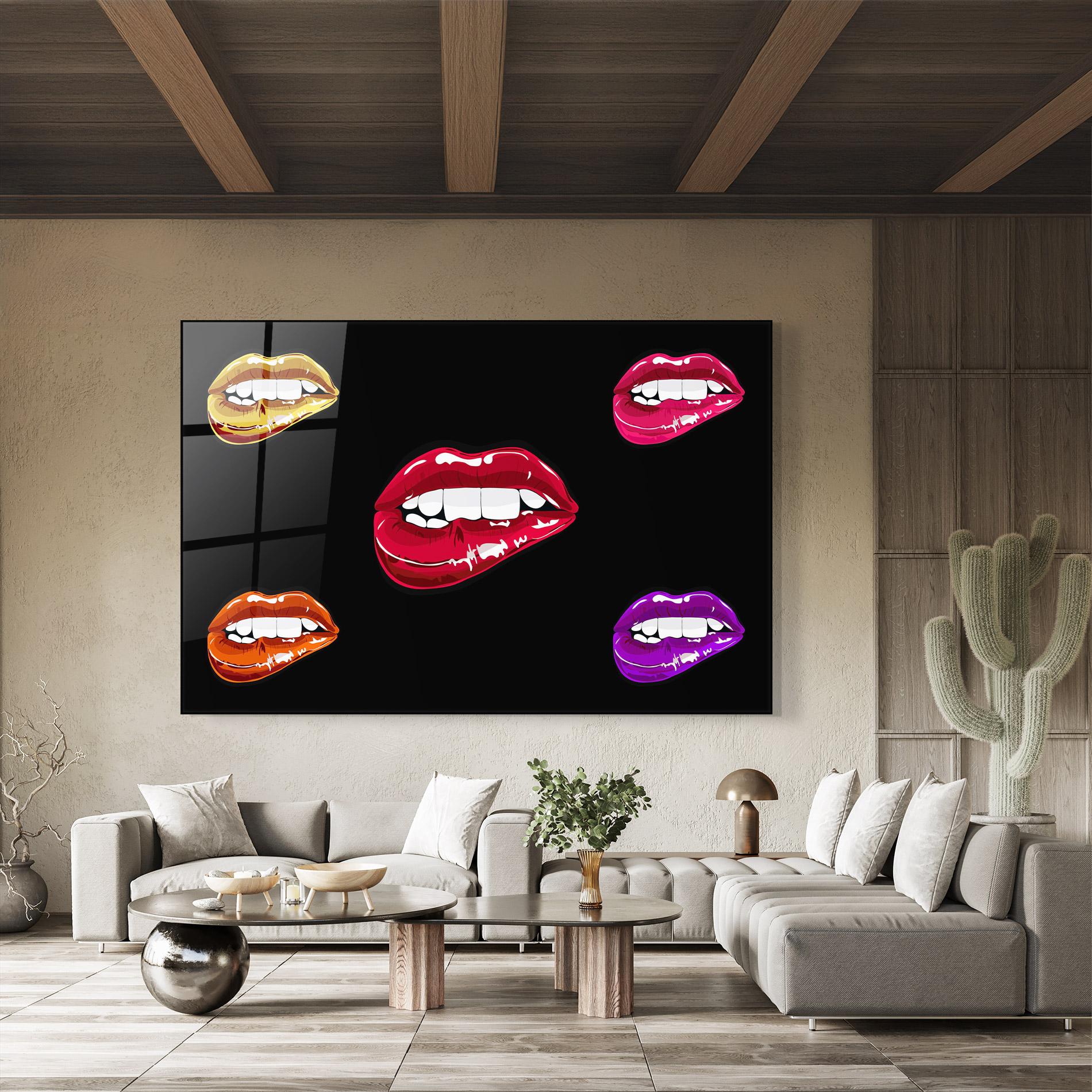 Glasbild Mix Color Lips mockup 8