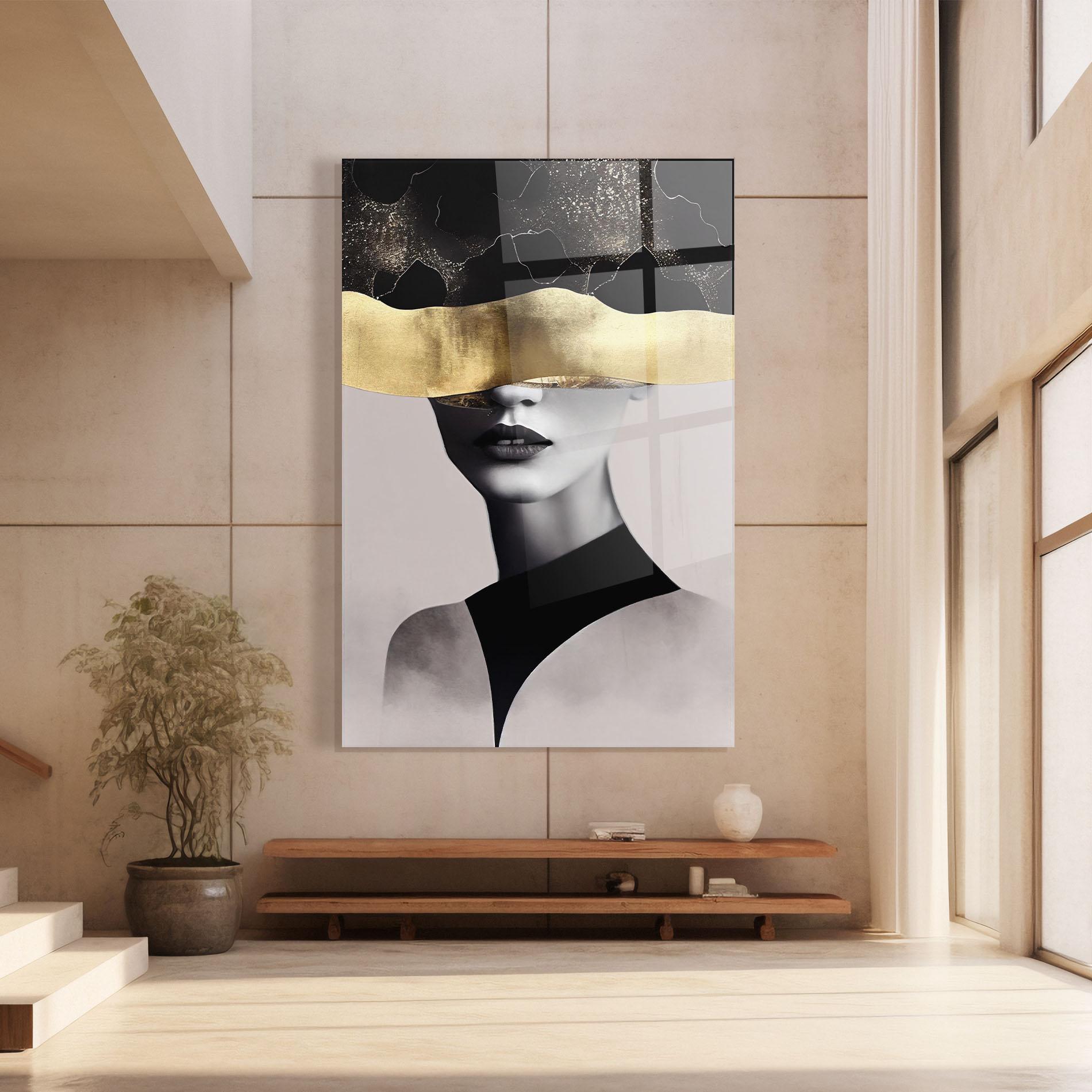 Glasbild Grey Lips mockup 8