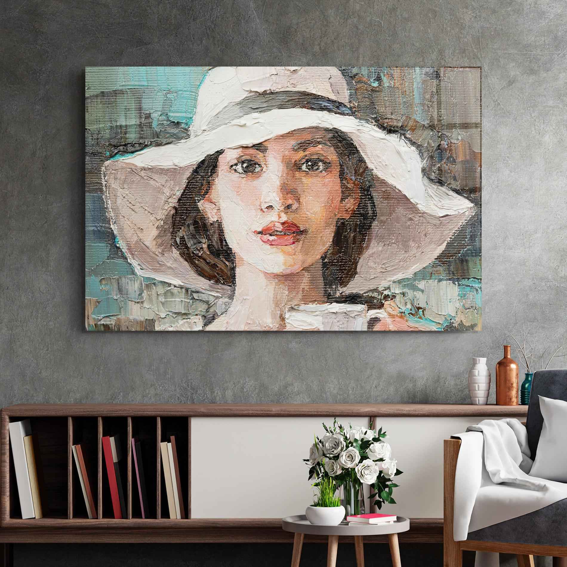 Glasbild White Lady mockup 2