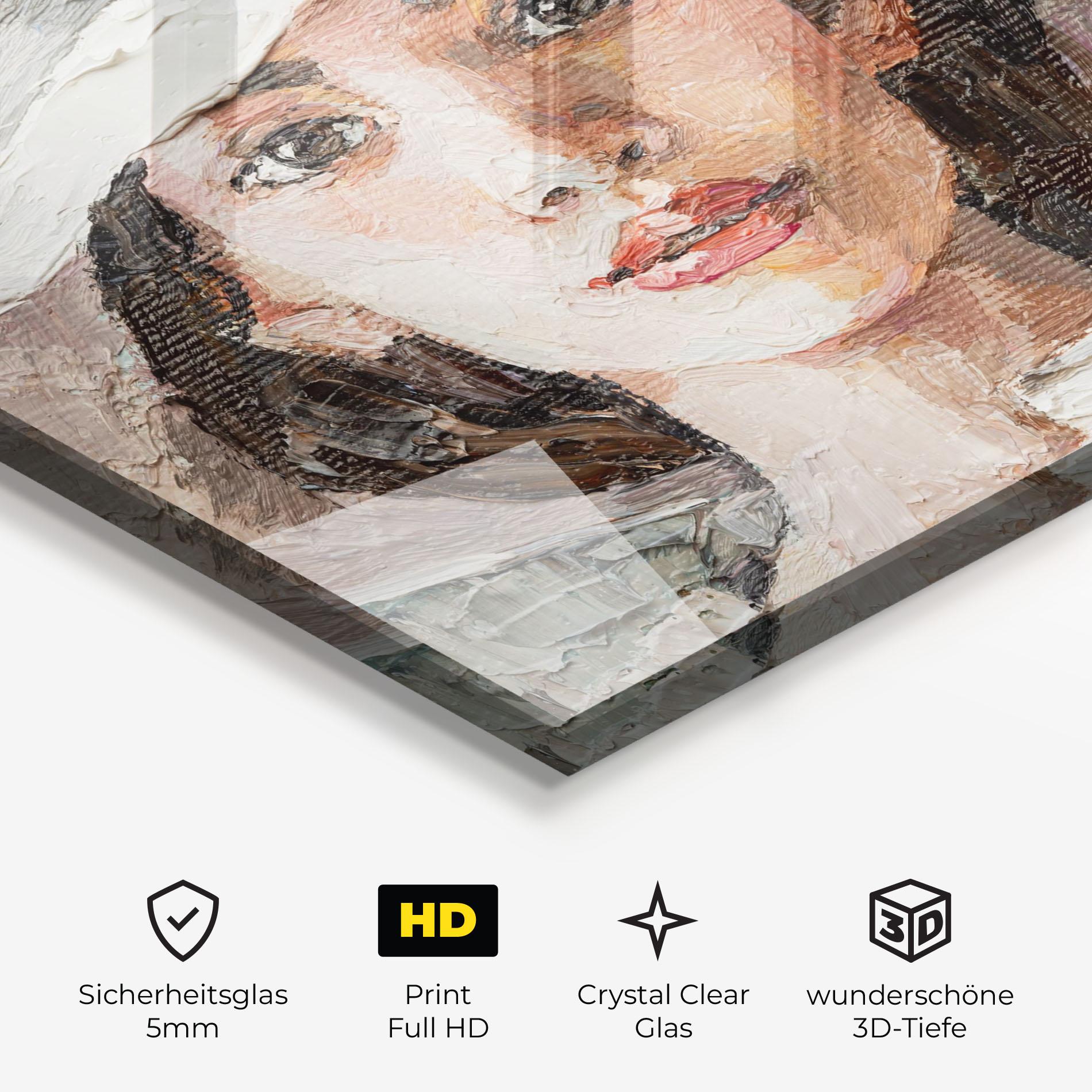 Glasbild White Lady mockup 3