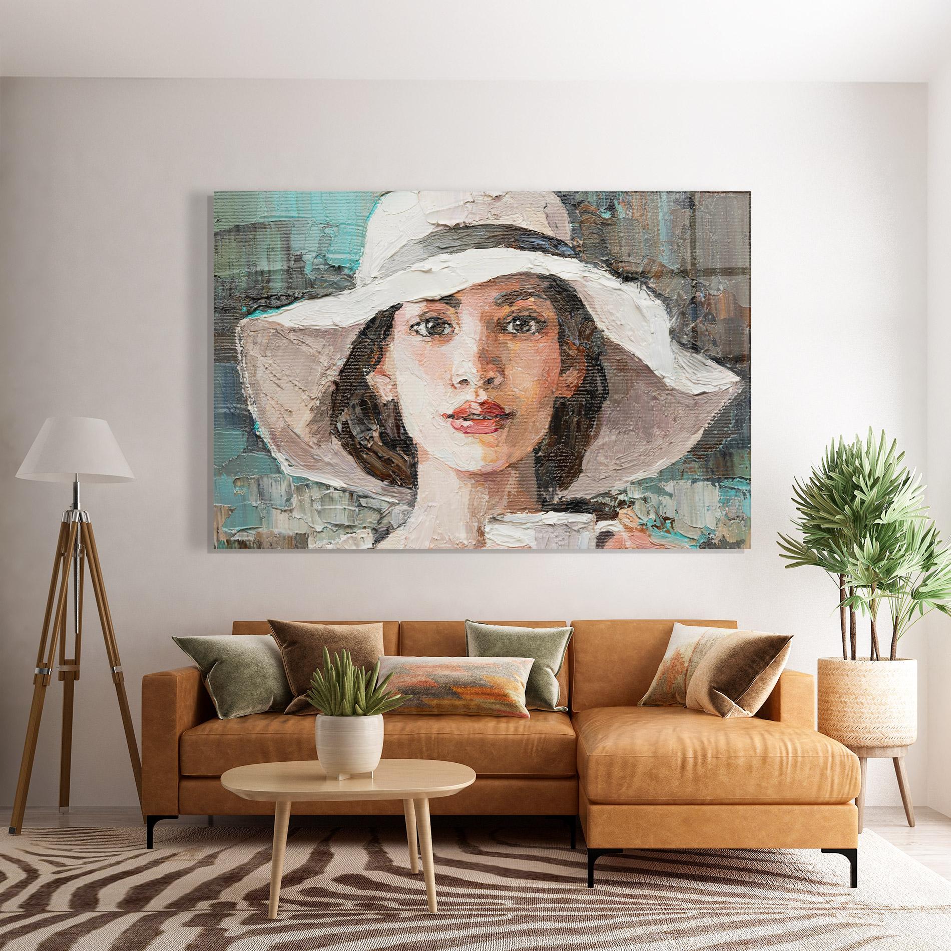 Glasbild White Lady mockup 7