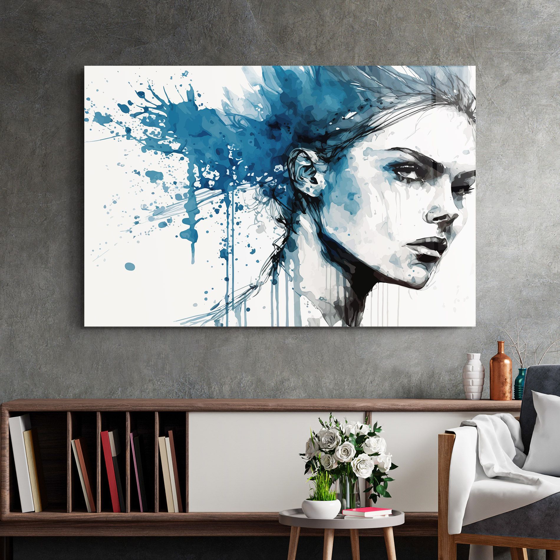 Blue Splash Portrait mockup 2