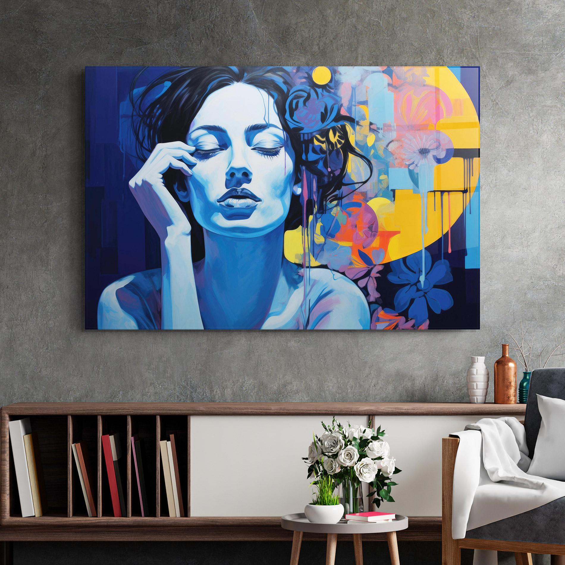 Glasbild Photographic Blue Image mockup 2