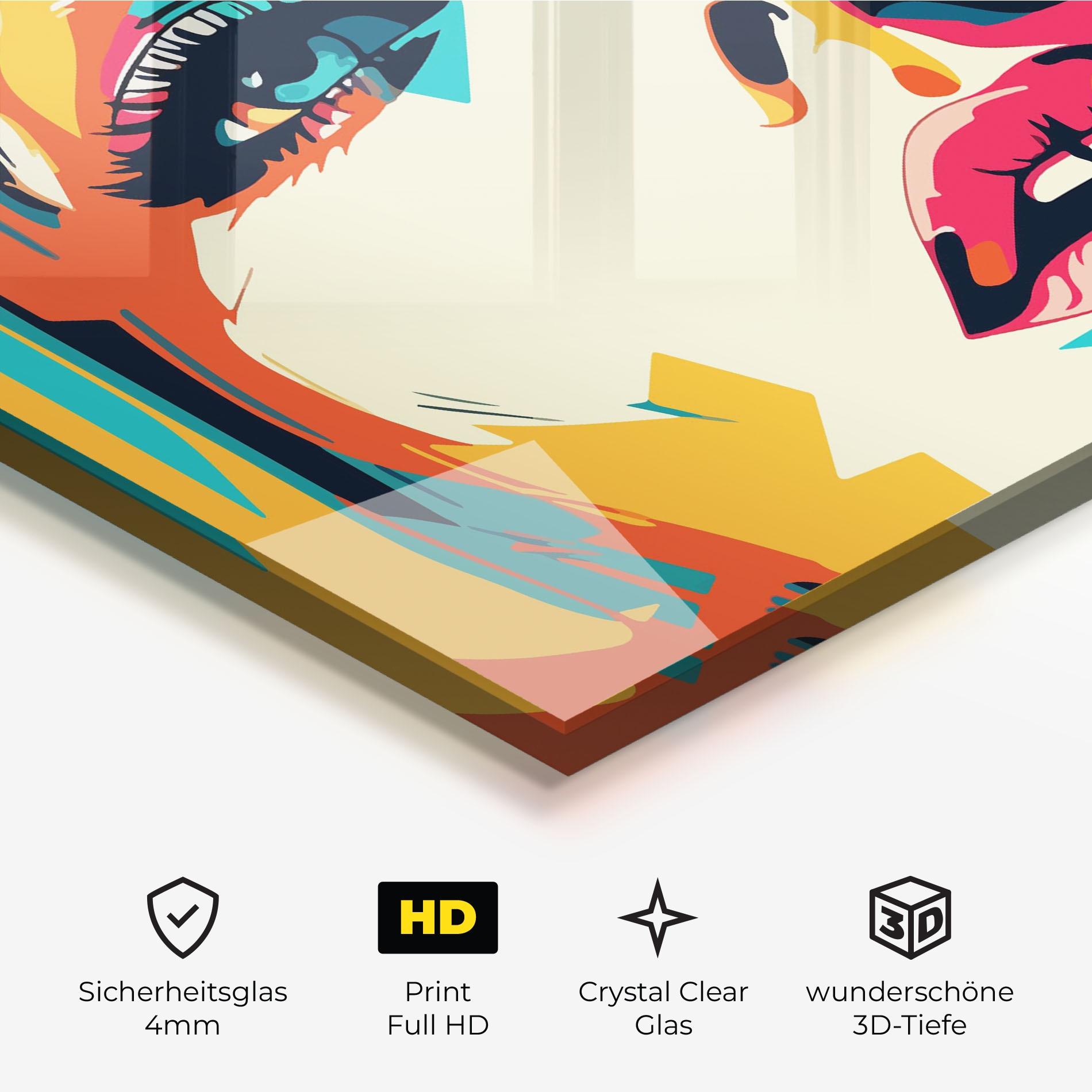 Glasbild Blonde Girl Portrait mockup 3