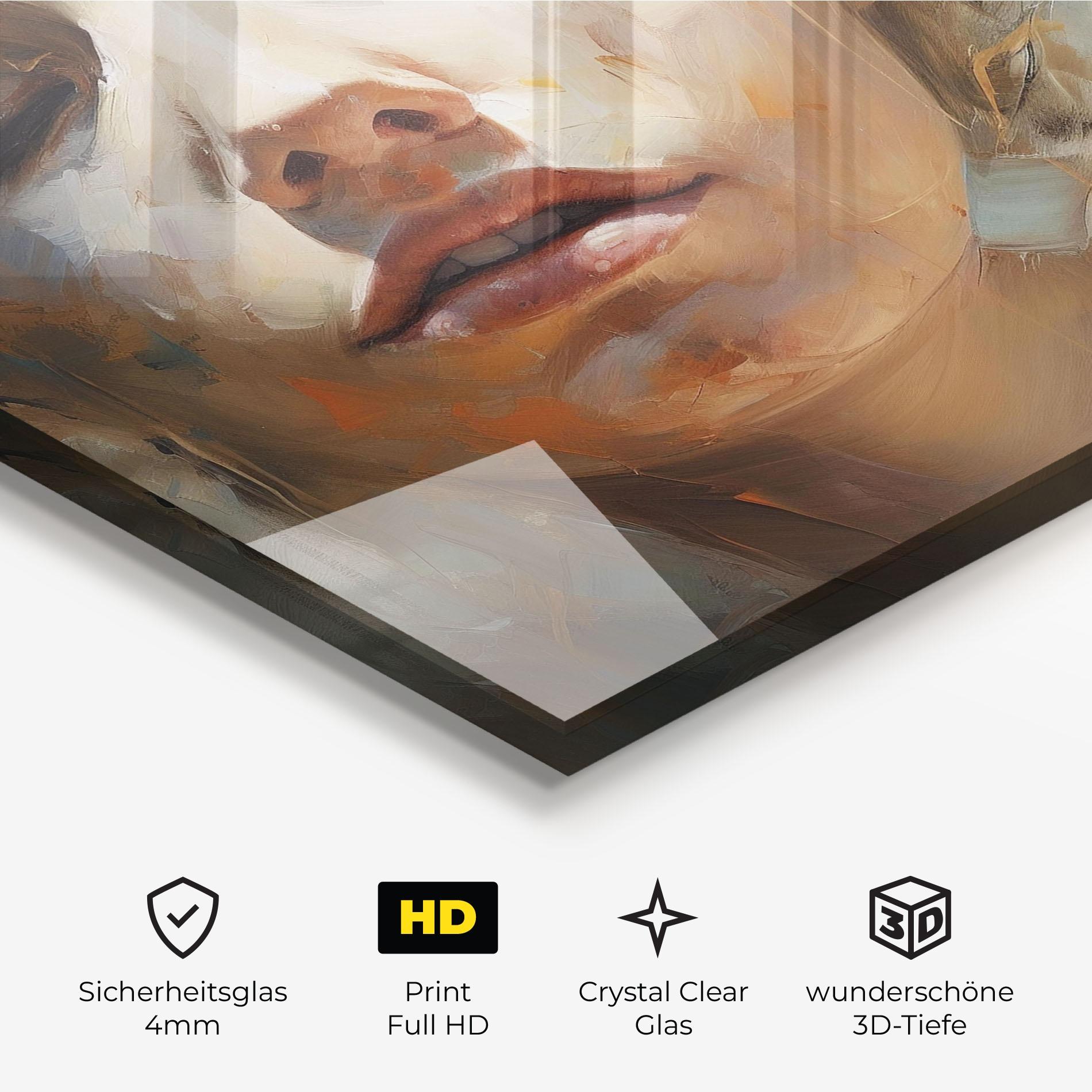 Glasbild Emotive Brushstrokes mockup 3