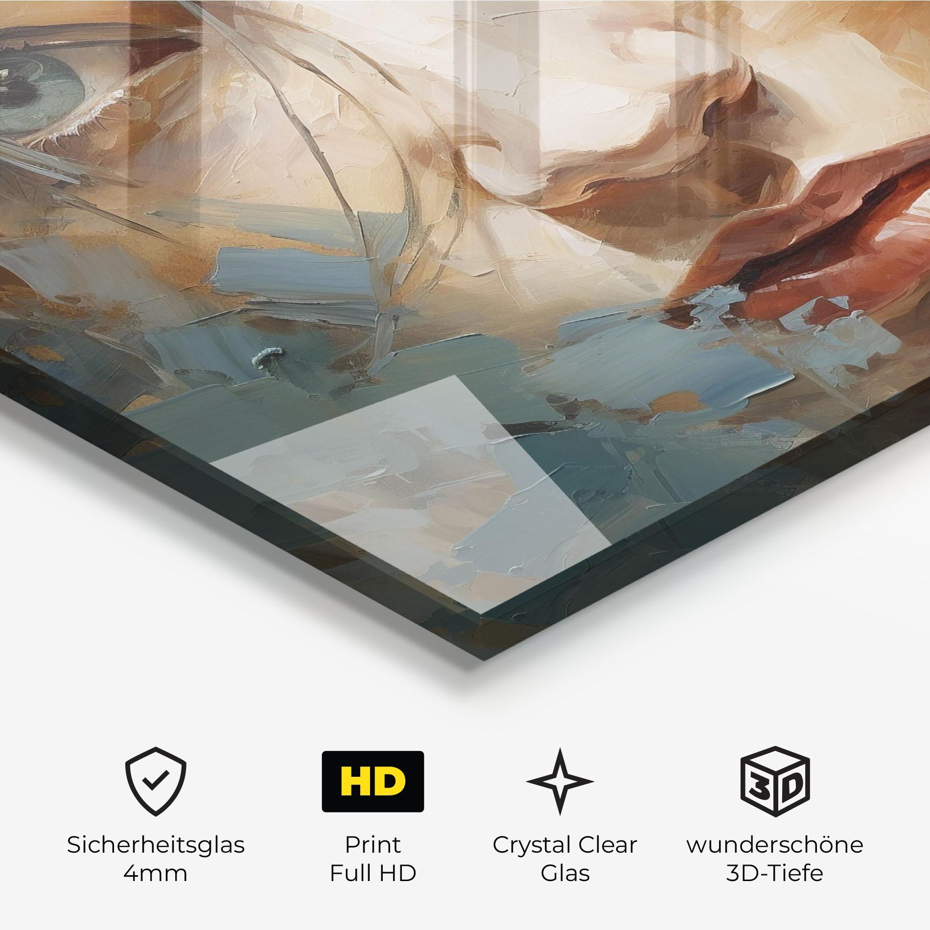 Glasbild Expressive Portrait mockup 3