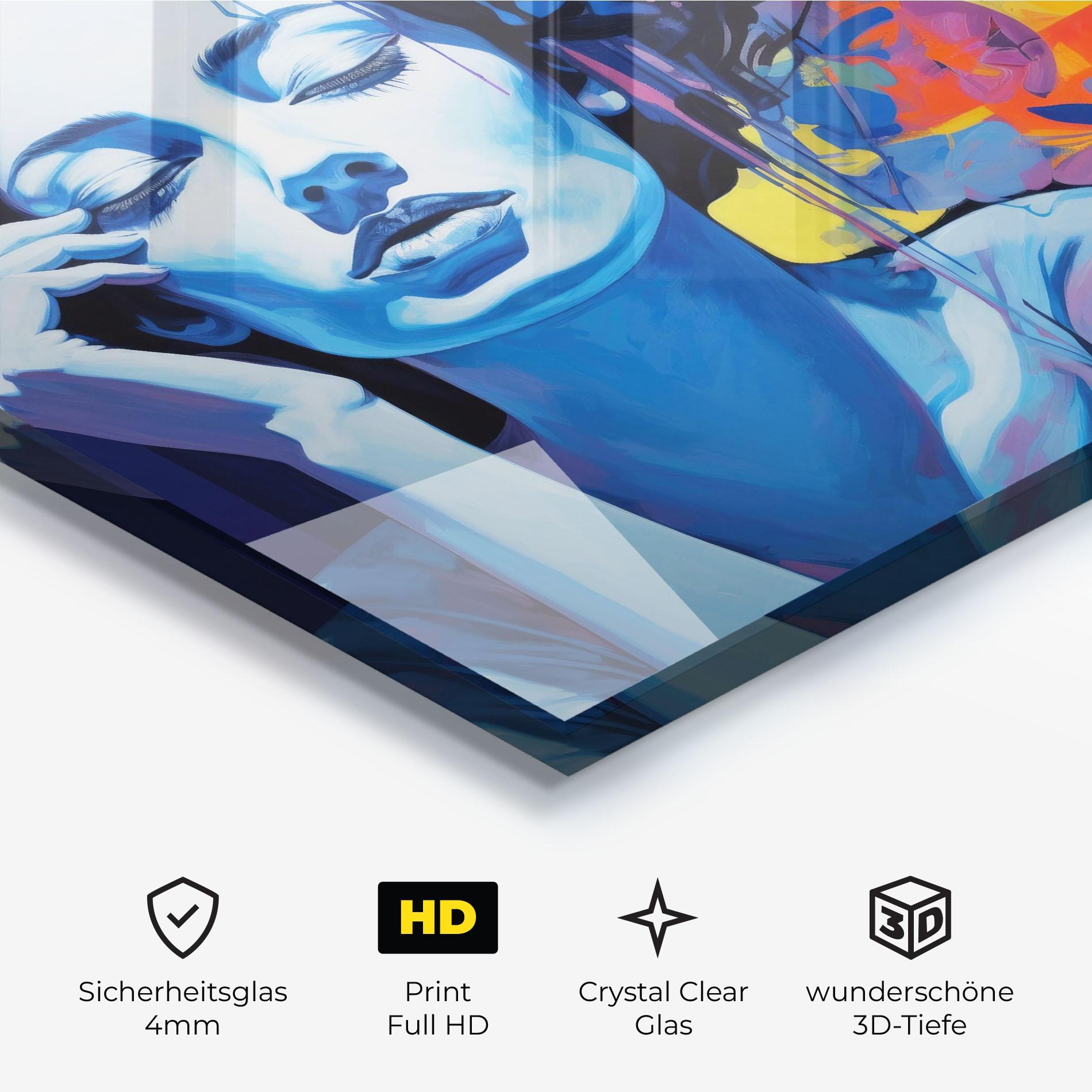 Glasbild Photographic Blue Image mockup 3