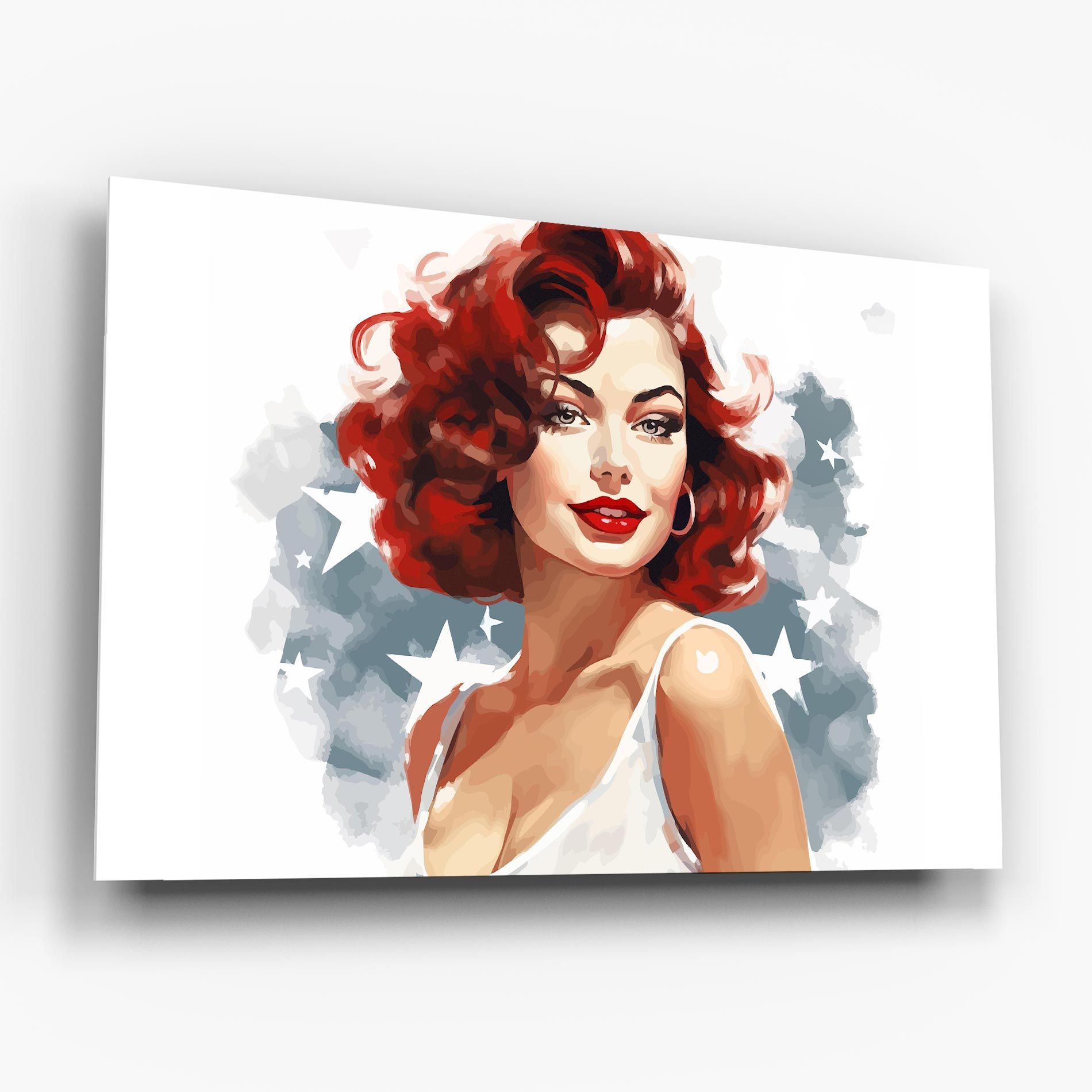 Red Portrait Lady mockup 6