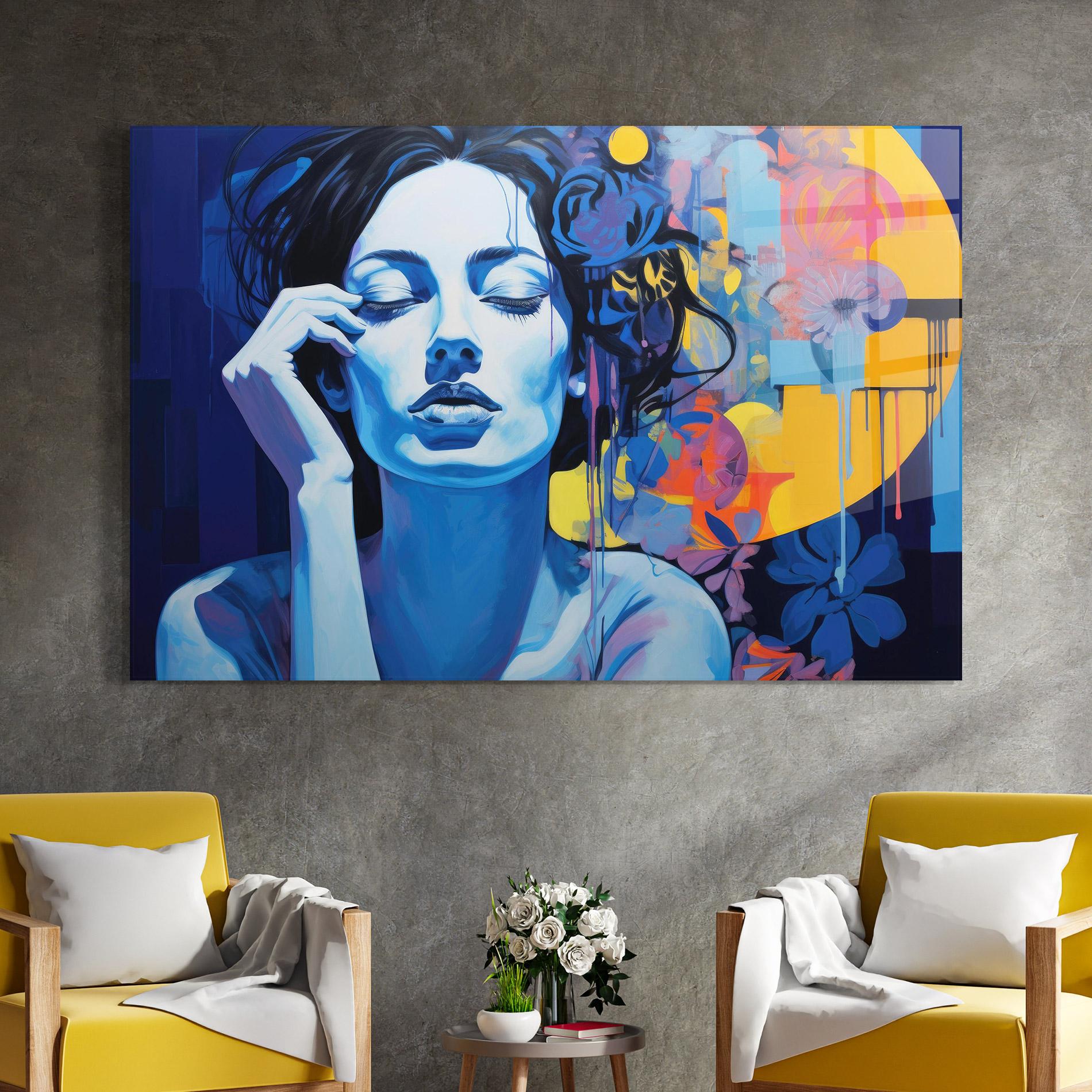 Glasbild Photographic Blue Image mockup 4