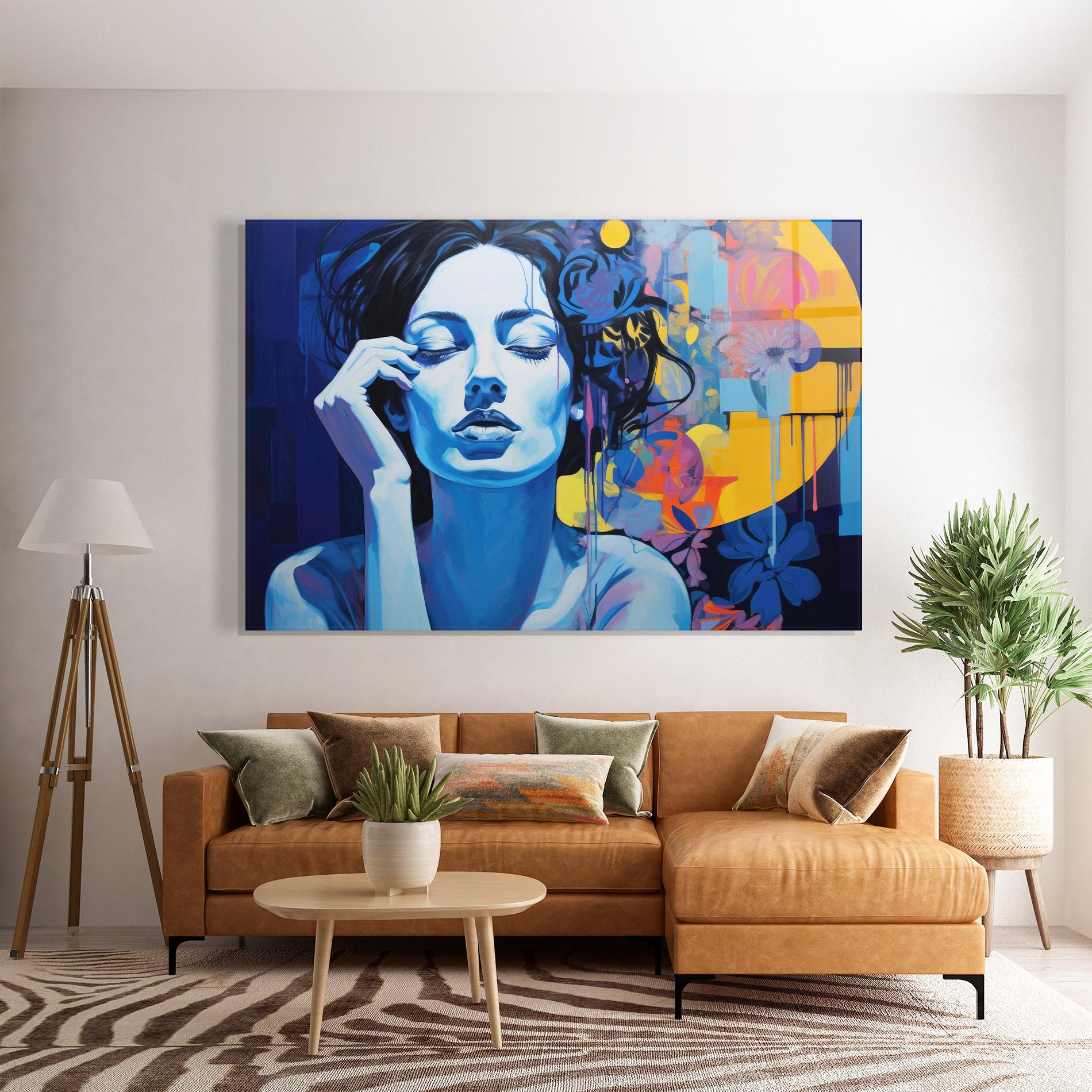 Glasbild Photographic Blue Image mockup 7