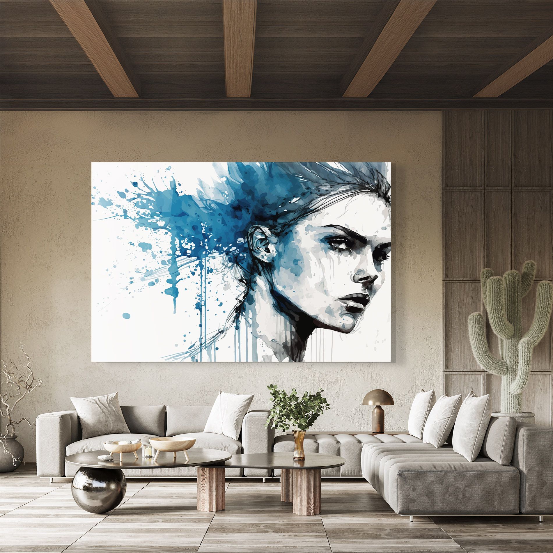 Blue Splash Portrait mockup 8