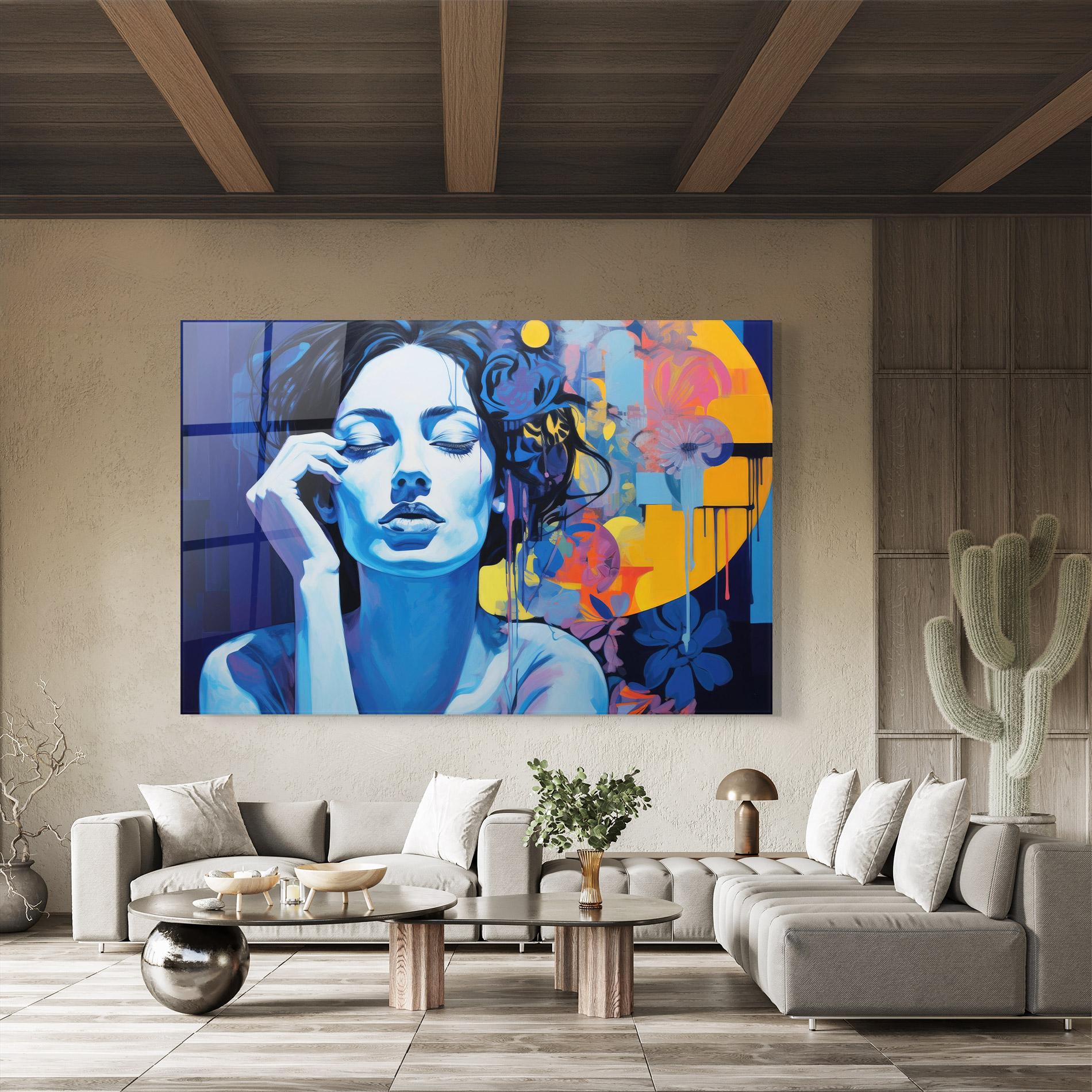 Glasbild Photographic Blue Image mockup 8