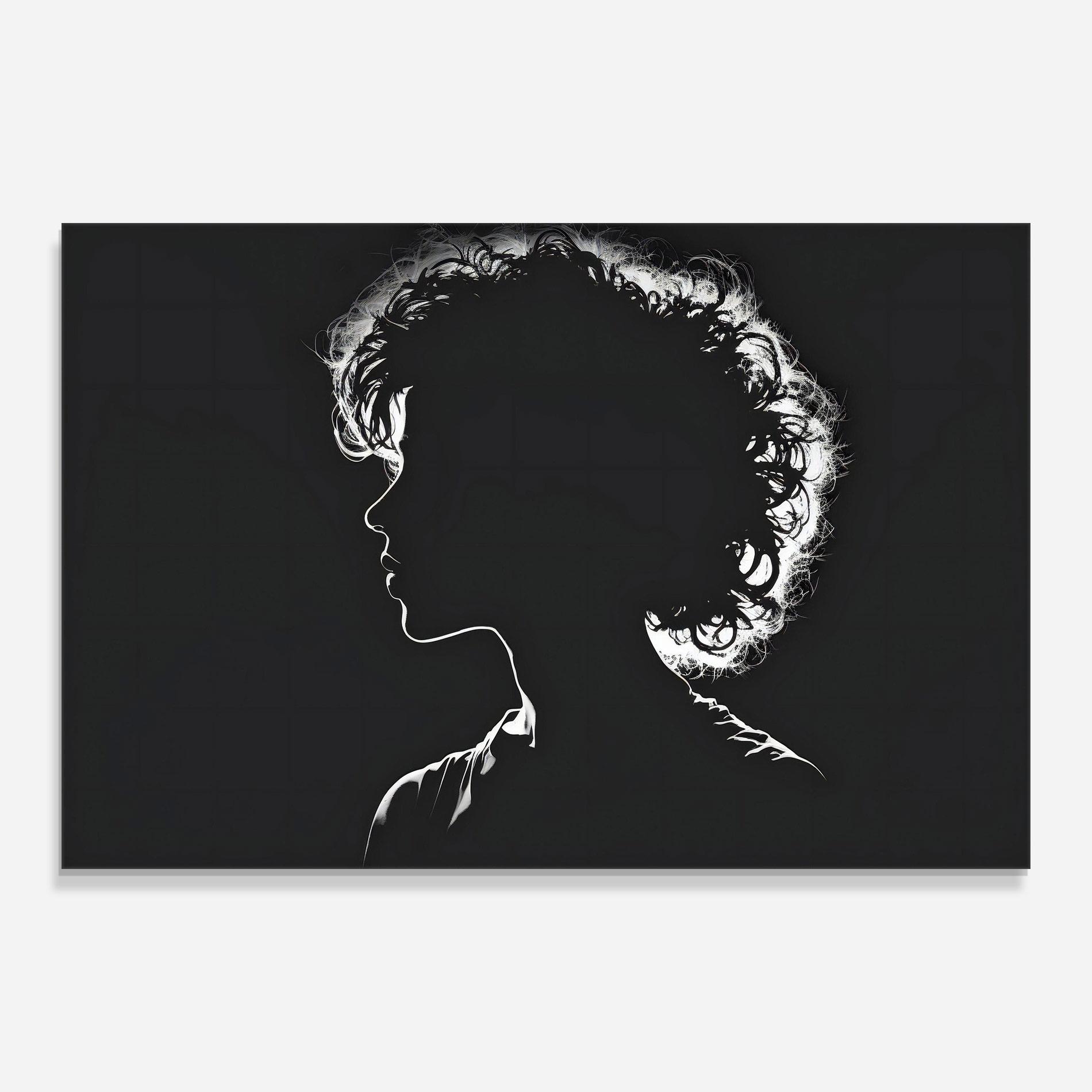 Glasbild Digital Silhouette mockup 0