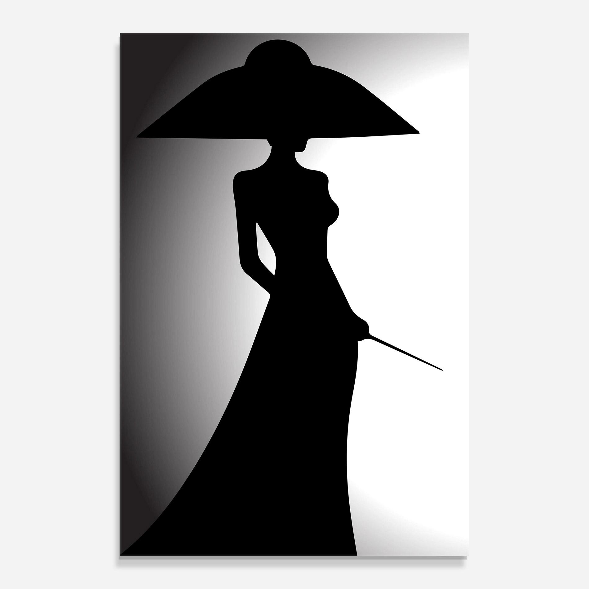 Glasbild Big Hat Lady mockup 0