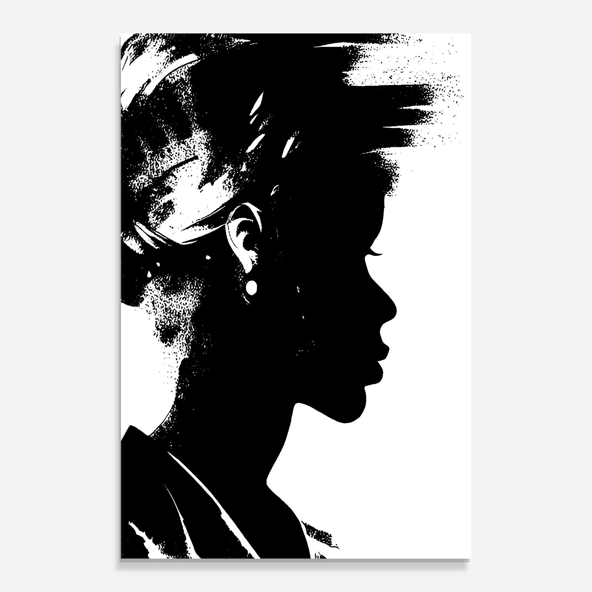 Glasbild Black Silhouette mockup 0