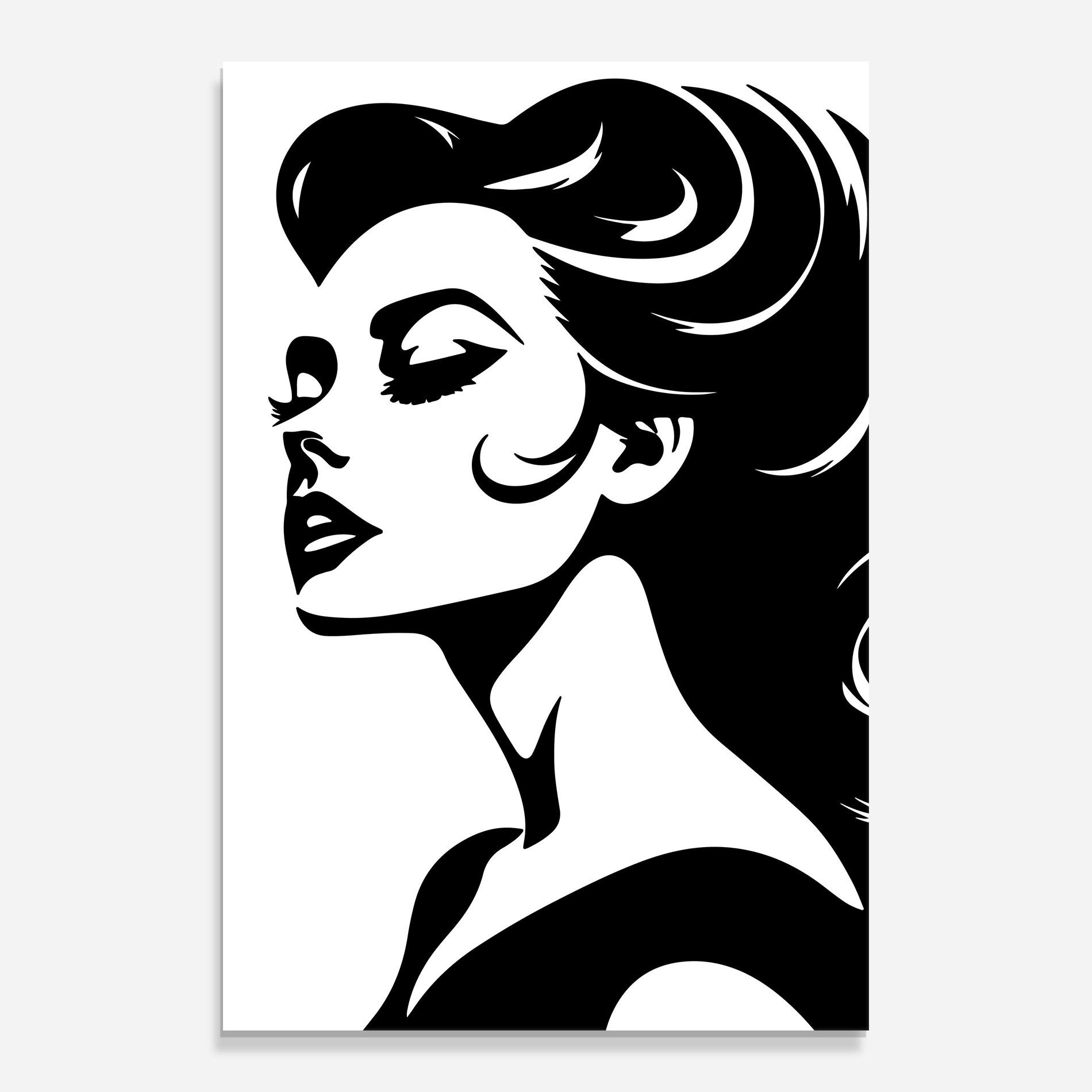 Glasbild Eyeliner Shilouette mockup 0