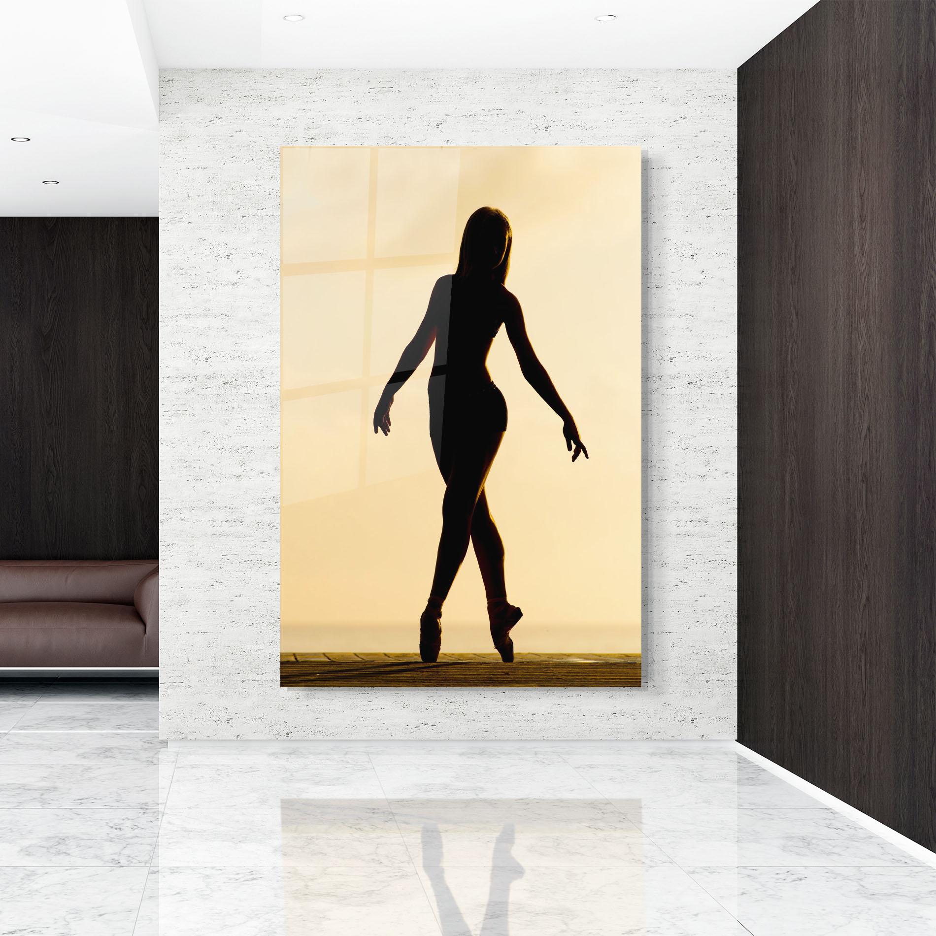 Glasbild Ballet On Cream mockup 9