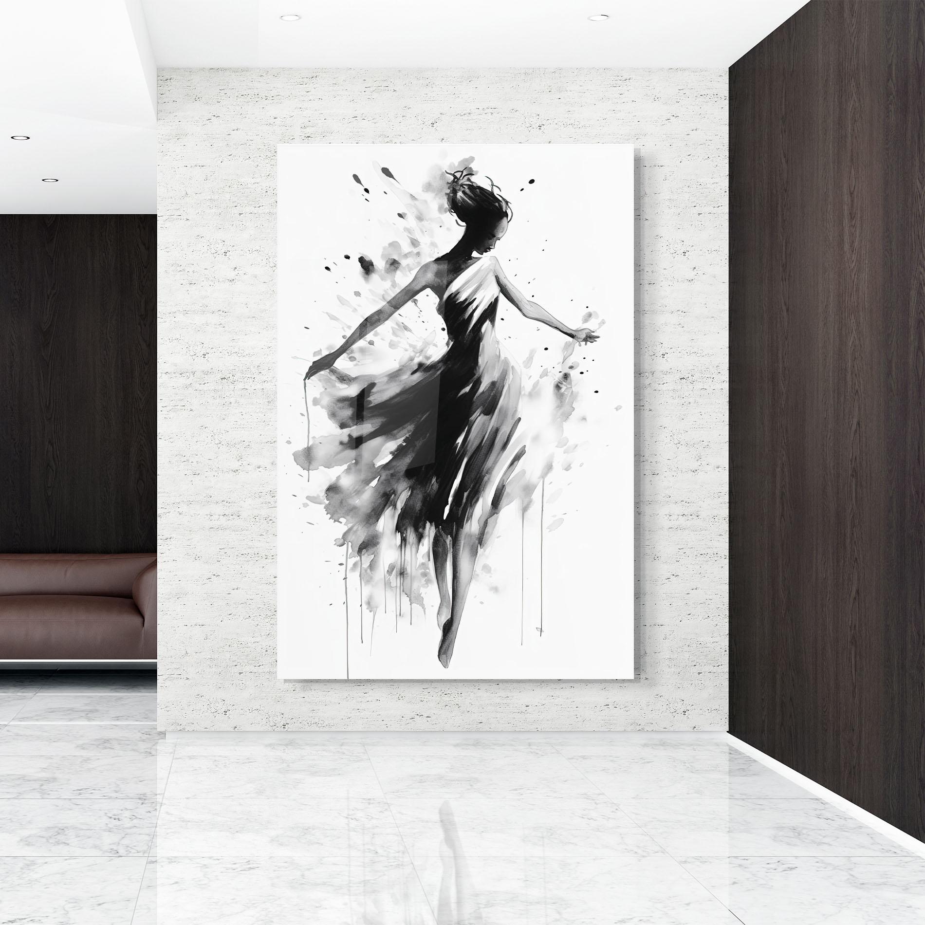 Glasbild Beautiful Dancing Woman mockup 9