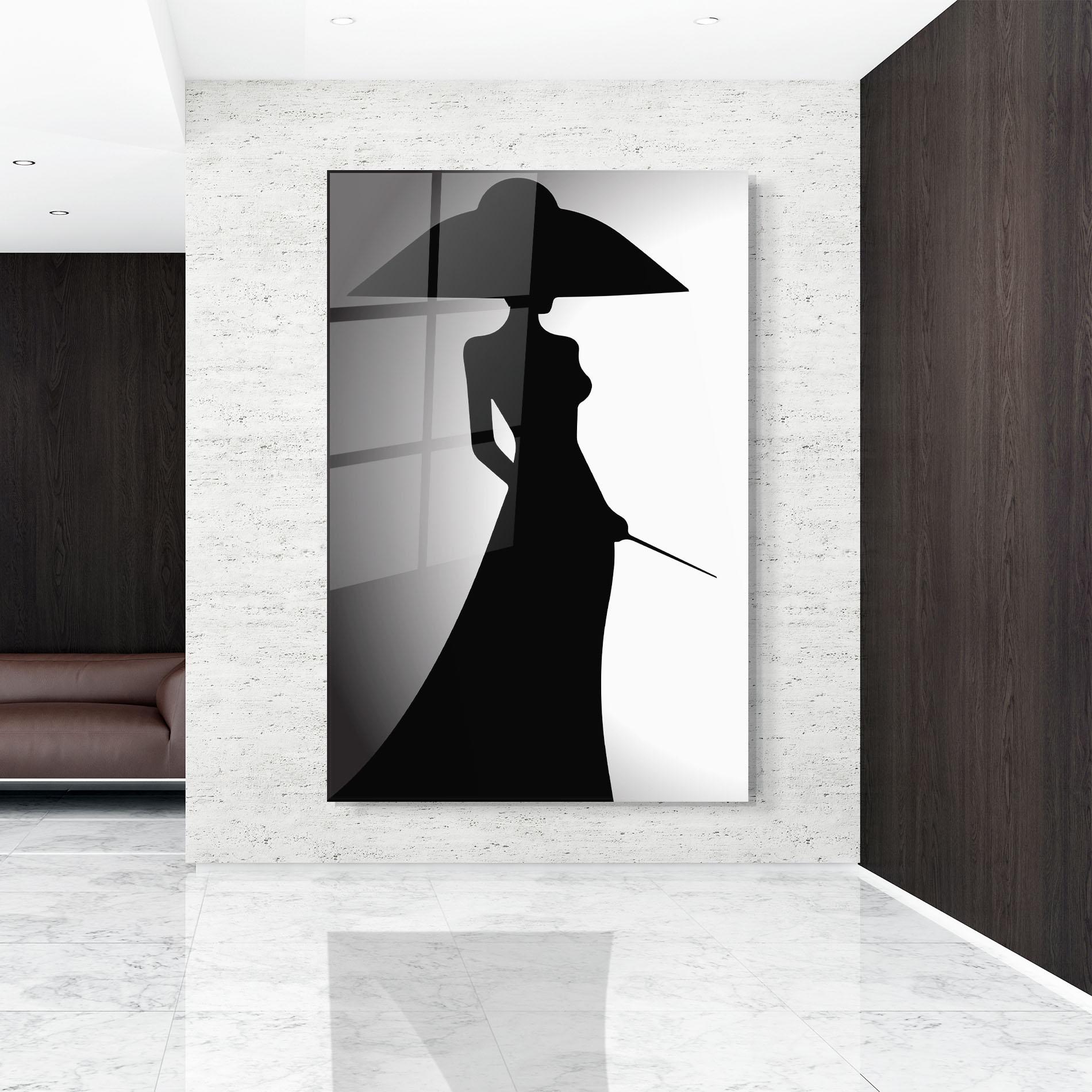 Glasbild Big Hat Lady mockup 9
