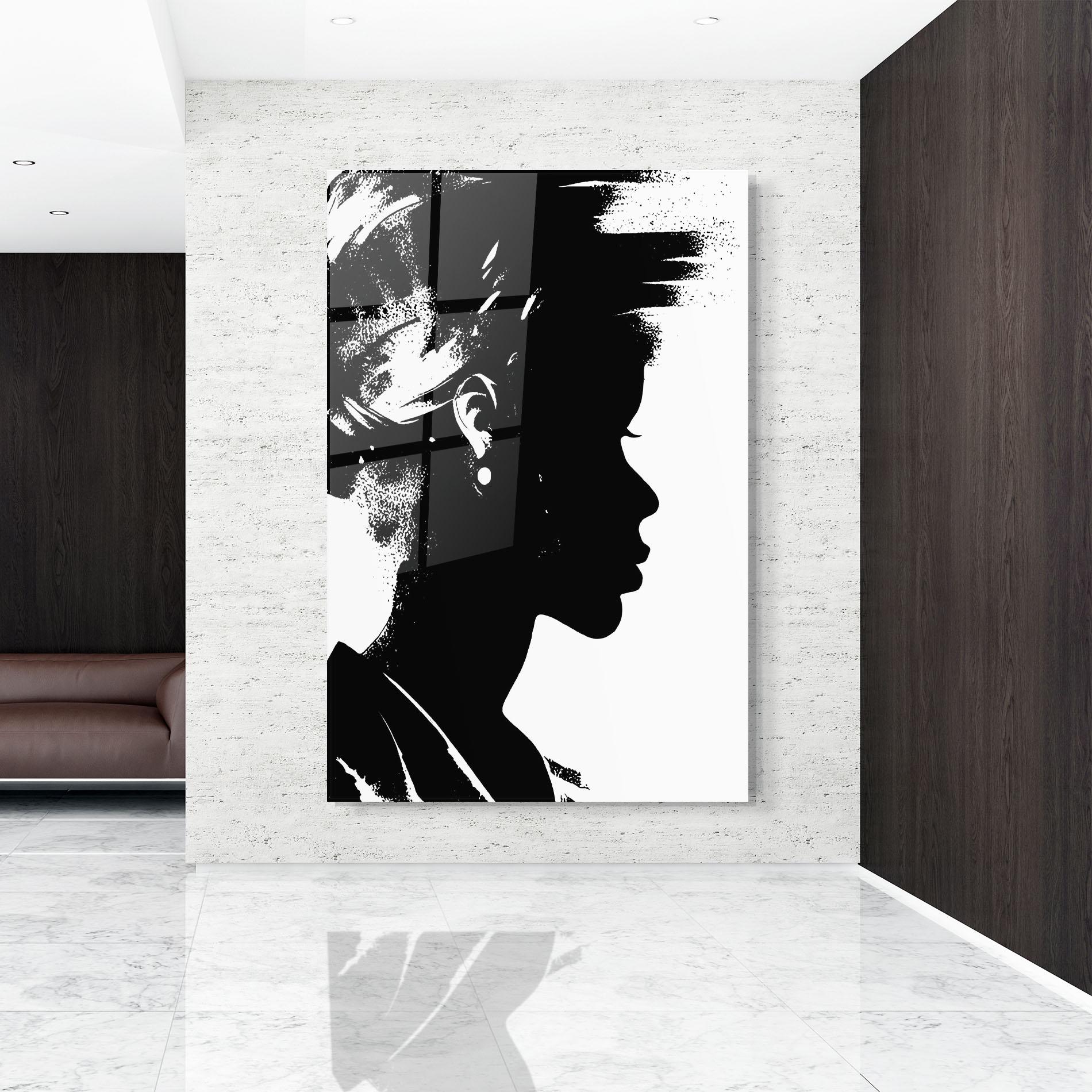 Glasbild Black Silhouette mockup 9