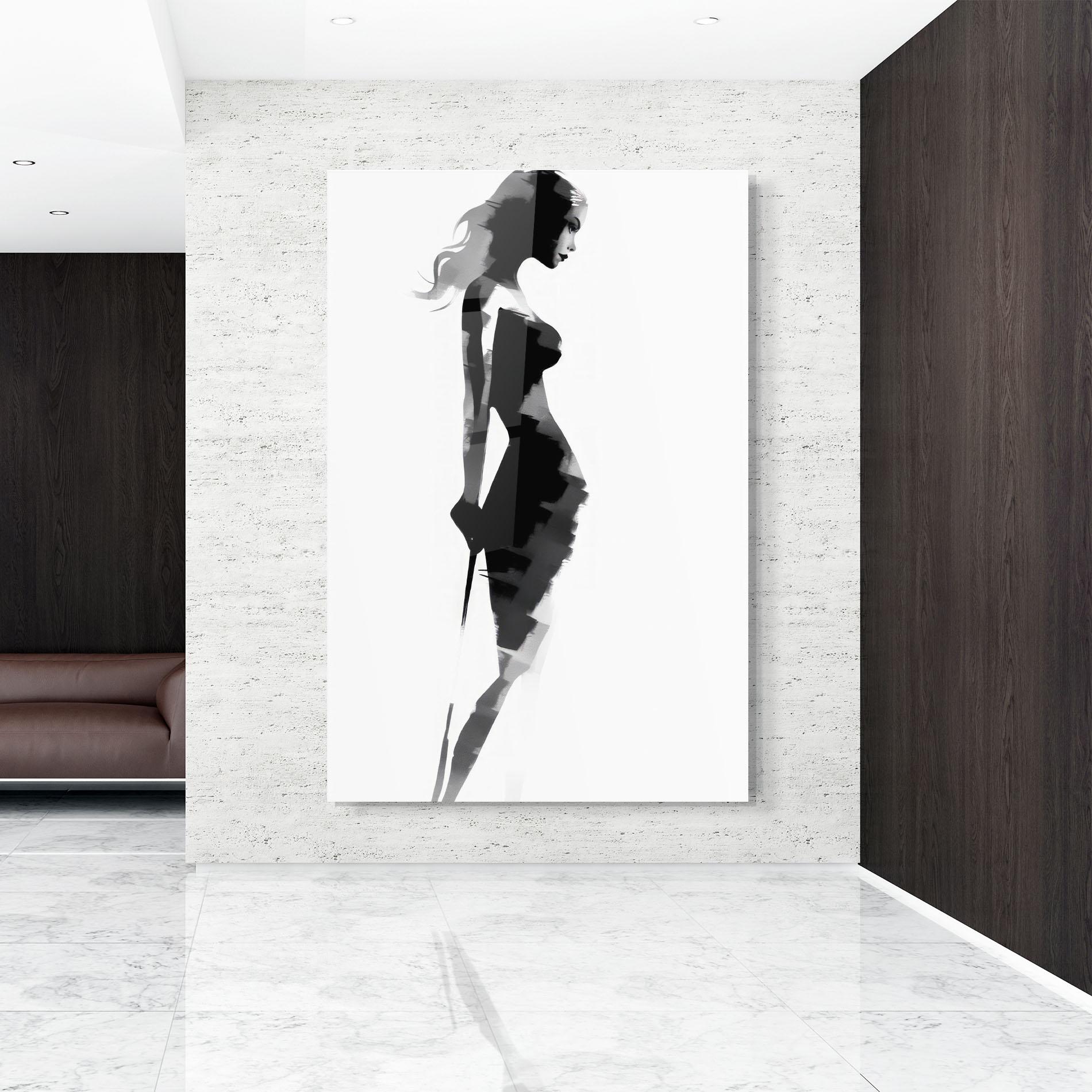 Glasbild Brush Contour Drawing mockup 9