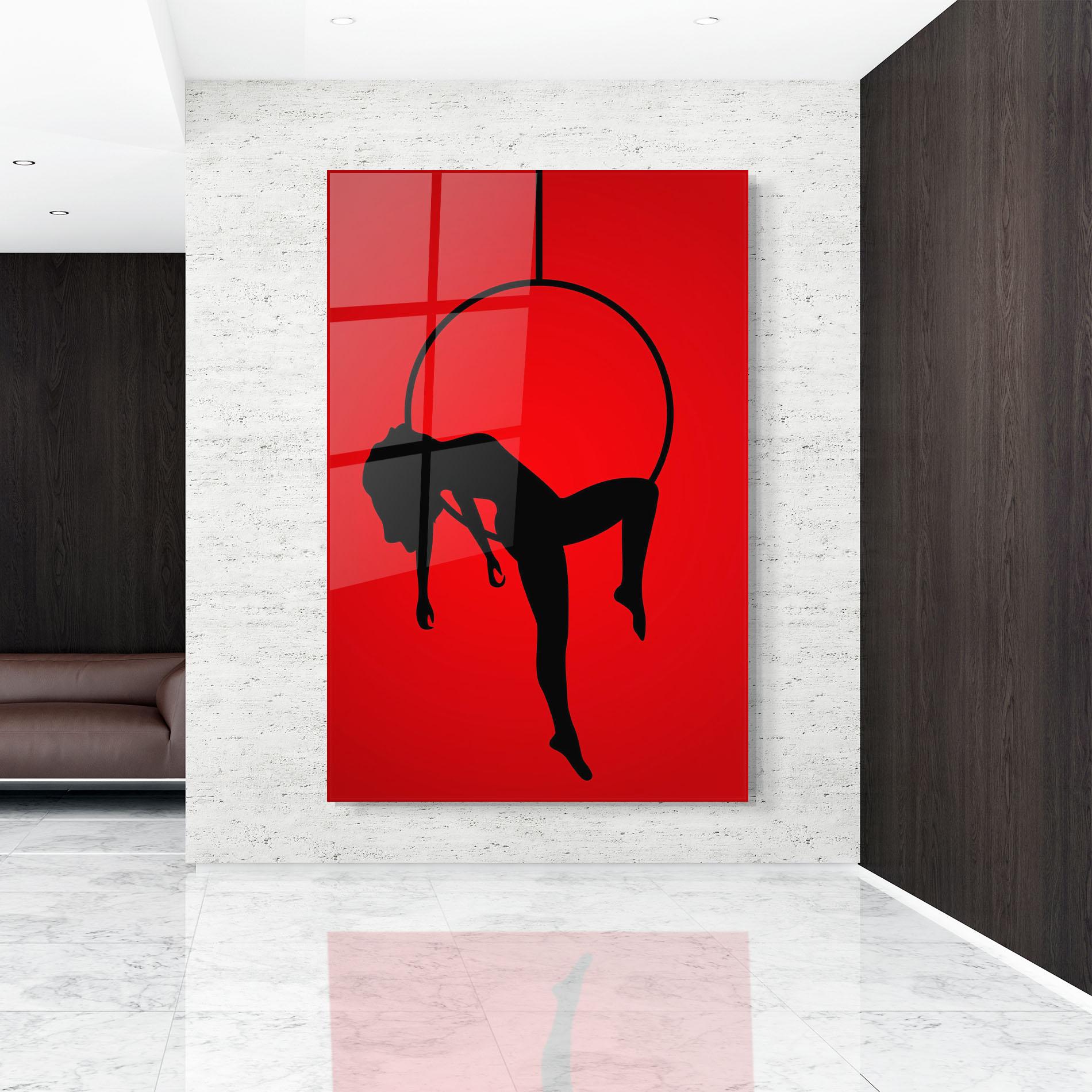 Glasbild Dancer Shilouette mockup 9