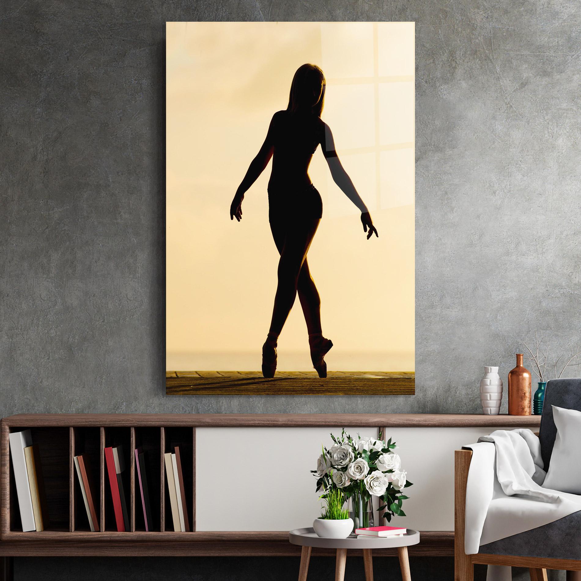 Glasbild Ballet On Cream mockup 2