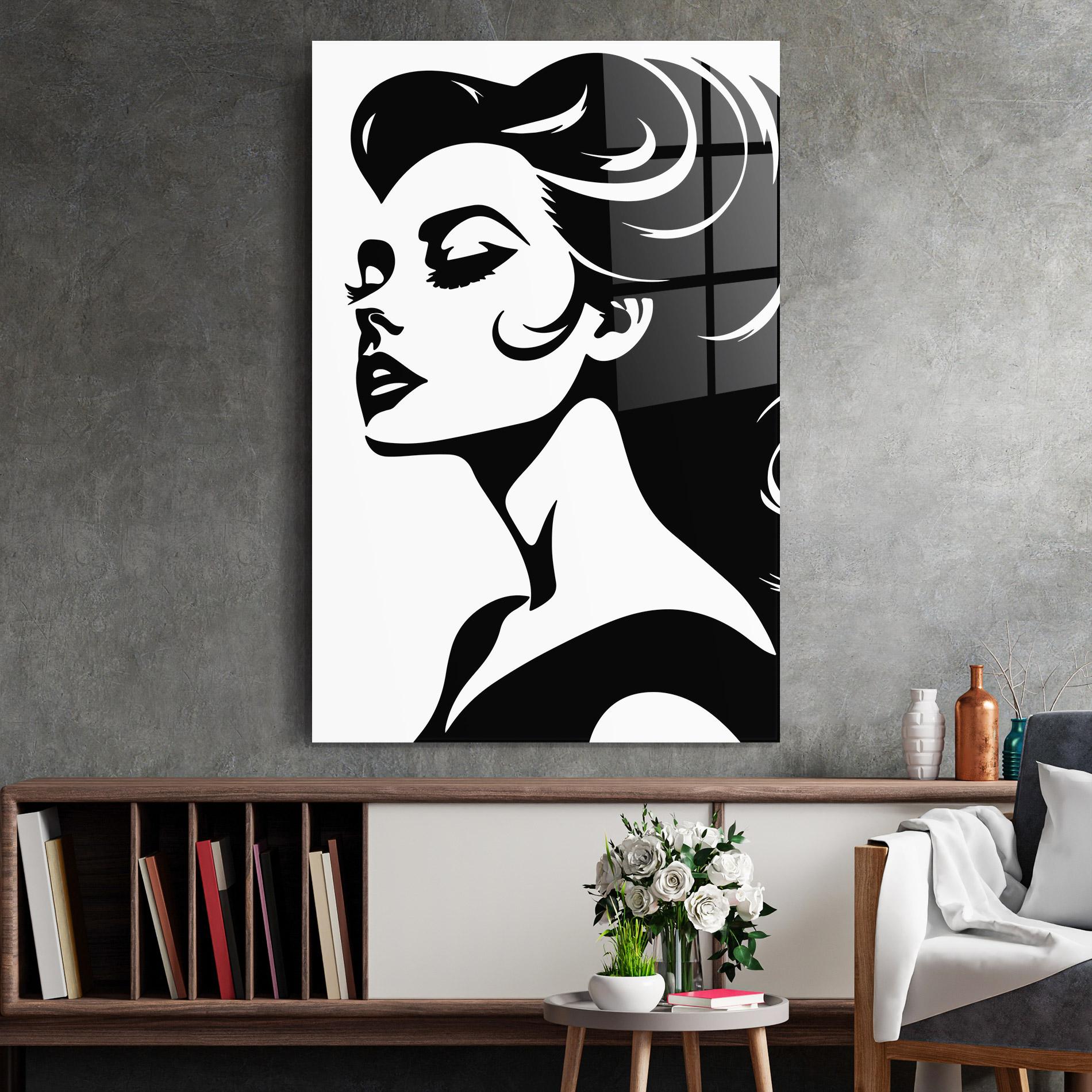 Glasbild Eyeliner Shilouette mockup 2